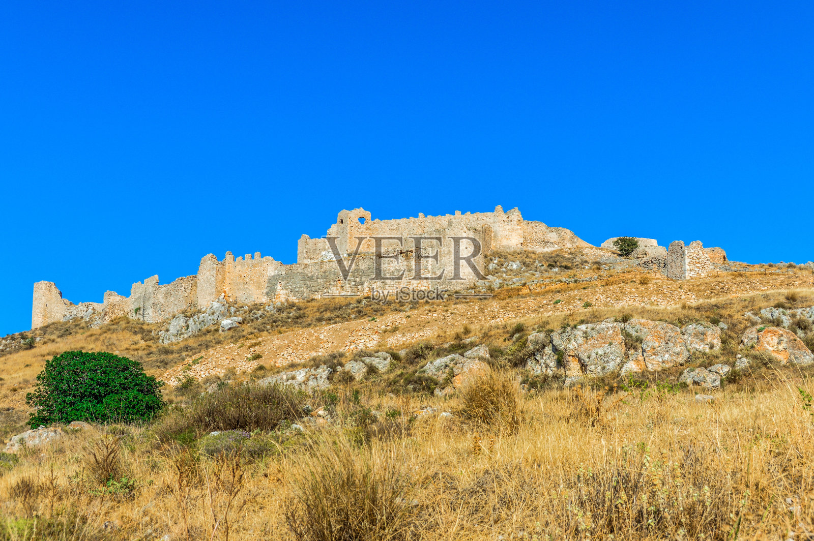 宏伟的拉丽莎城堡在阿尔戈斯，希腊照片摄影图片