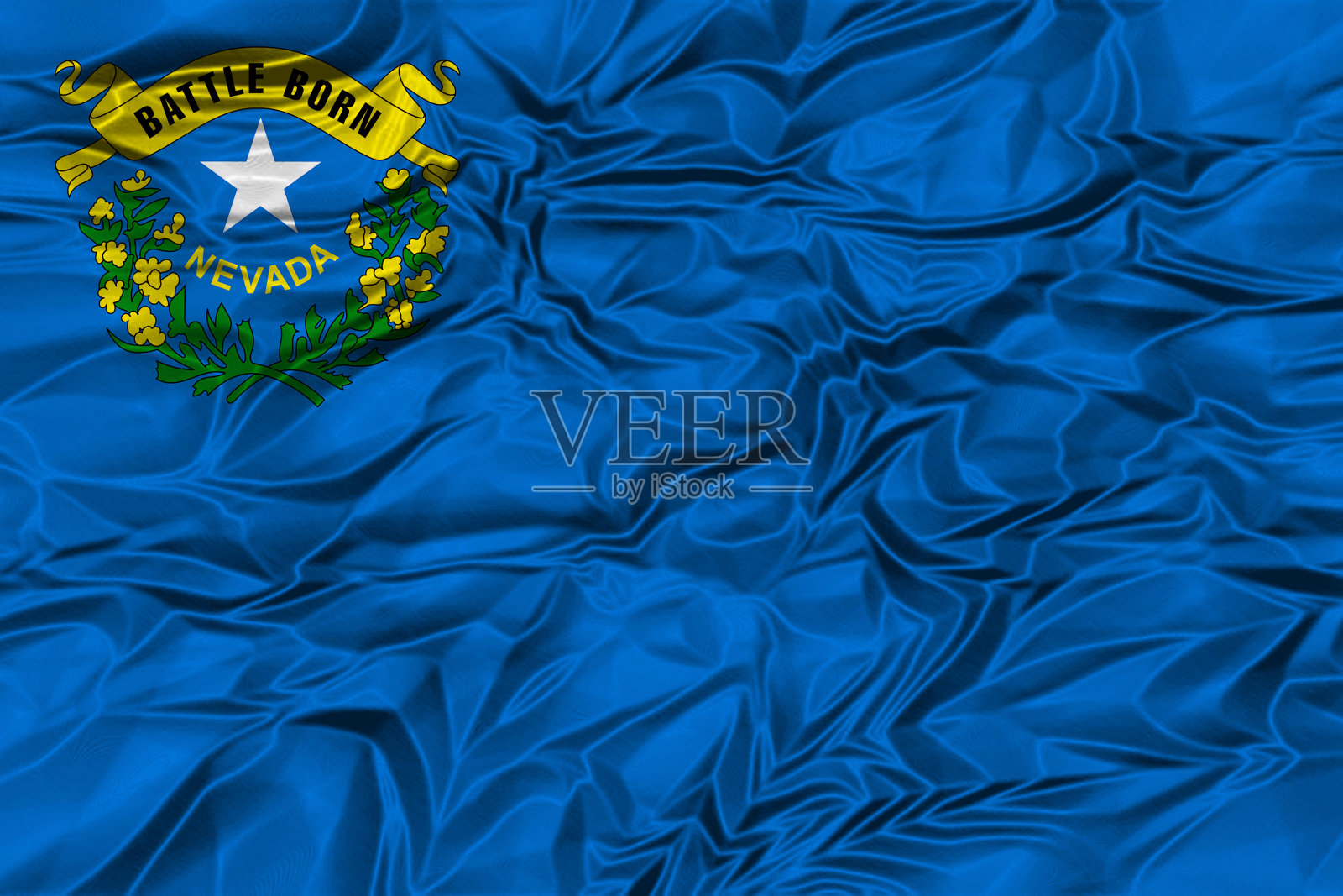 美国内华达州的州旗照片摄影图片