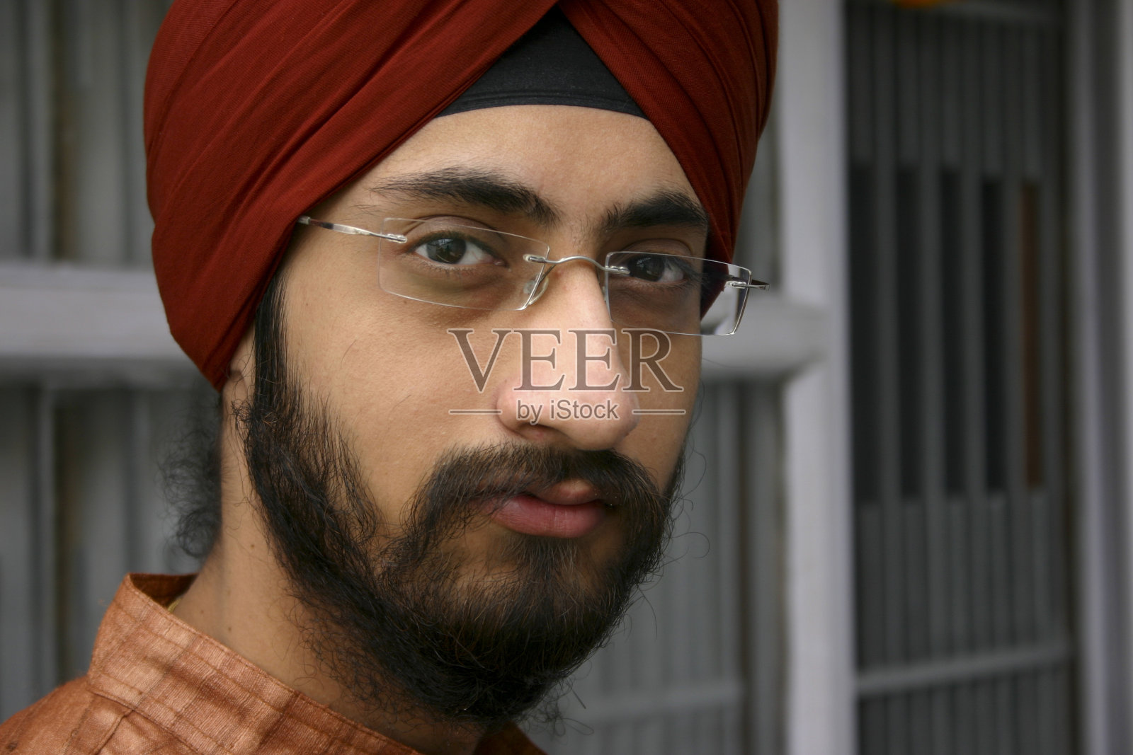 年轻的印度成年男孩锡克教头巾水平人照片摄影图片