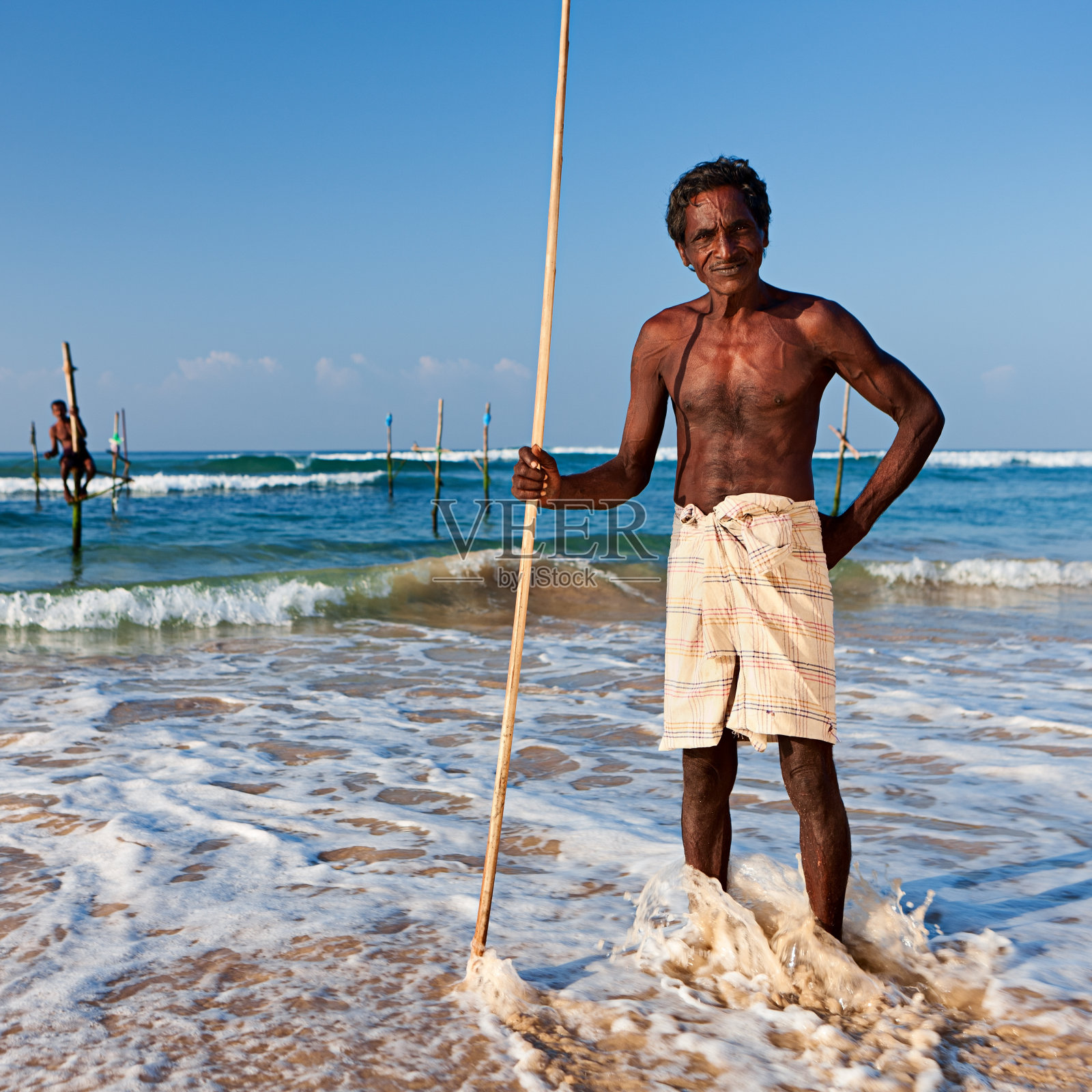 在工作的渔民，斯里兰卡，亚洲照片摄影图片