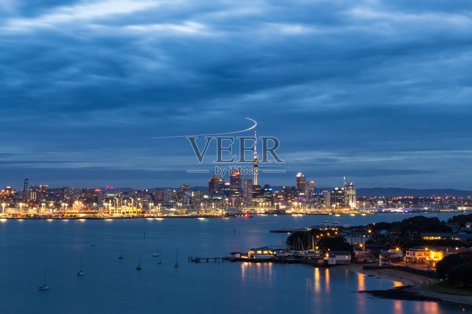晚上的奥克兰照片摄影图片