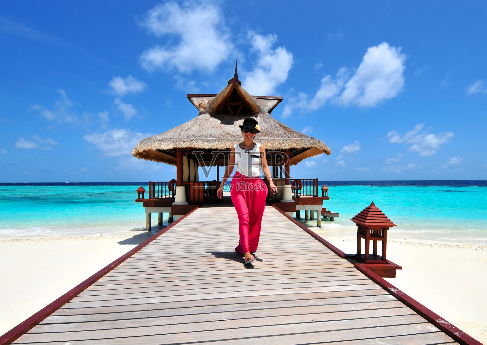 全景热带岛屿马尔代夫照片摄影图片