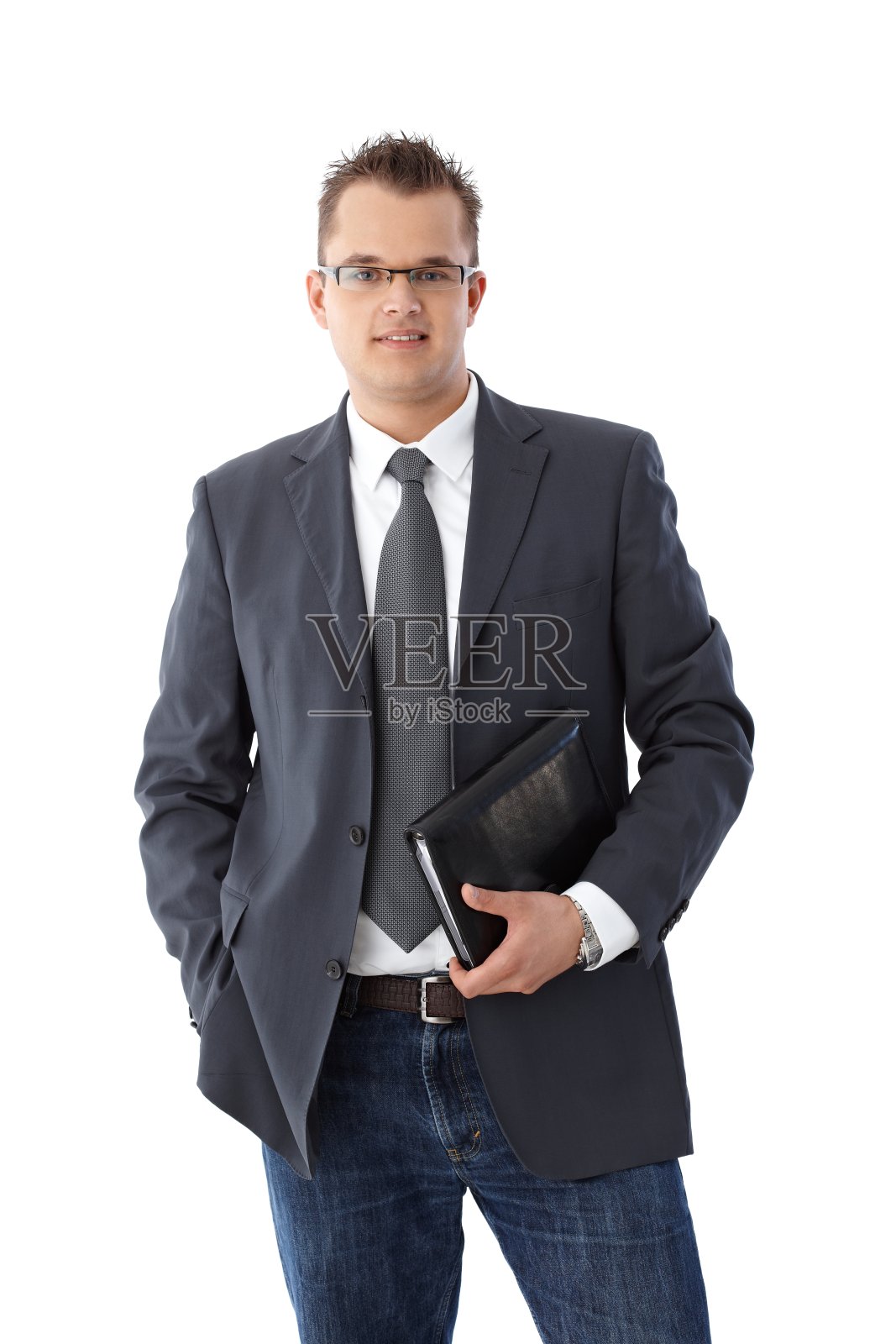 商人与笔记本照片摄影图片