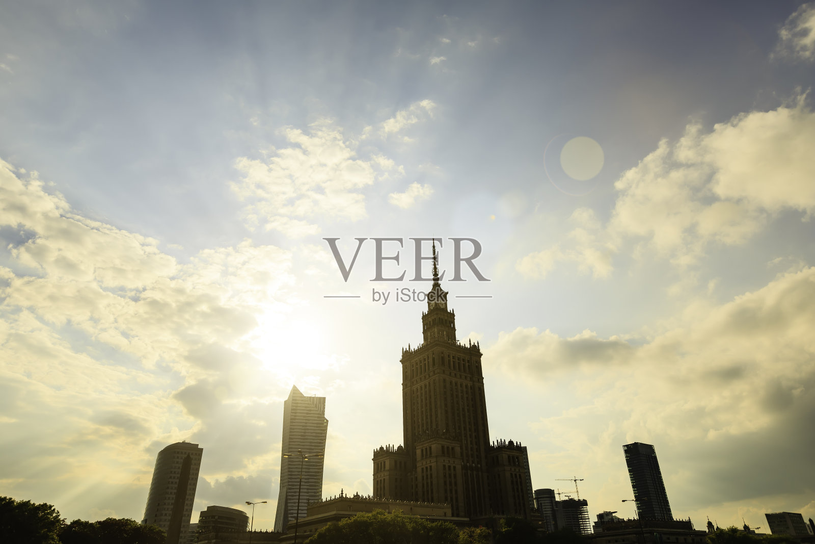 华沙中心照片摄影图片