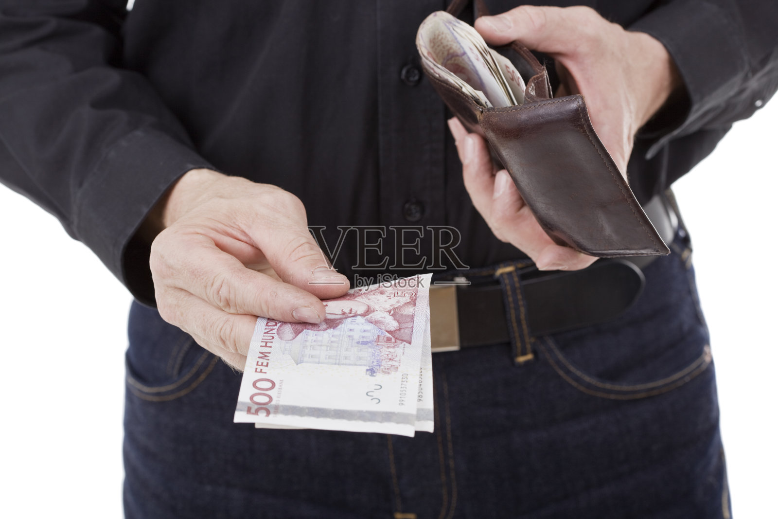 以瑞典货币支付照片摄影图片