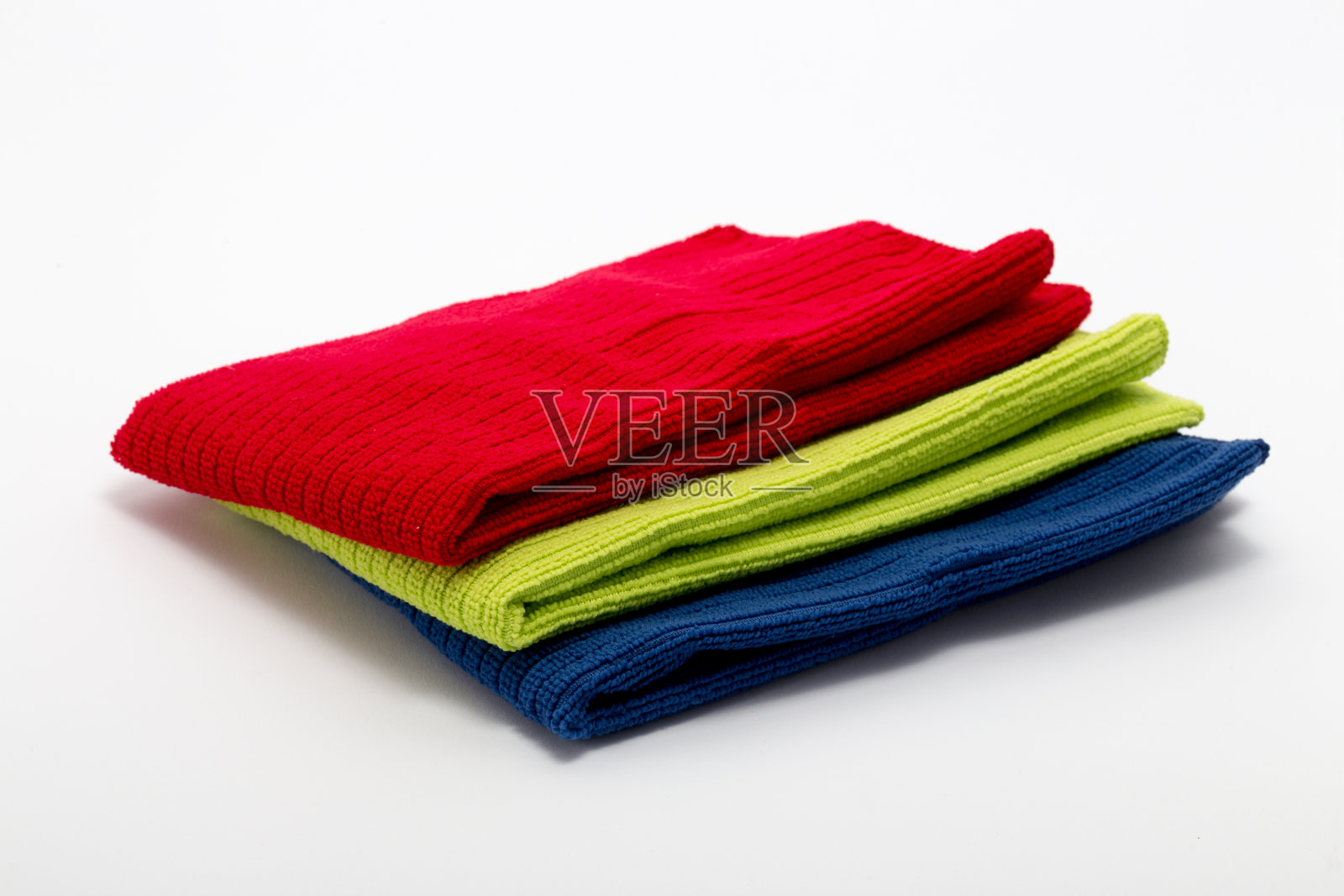 一堆新的彩色超细纤维布照片摄影图片