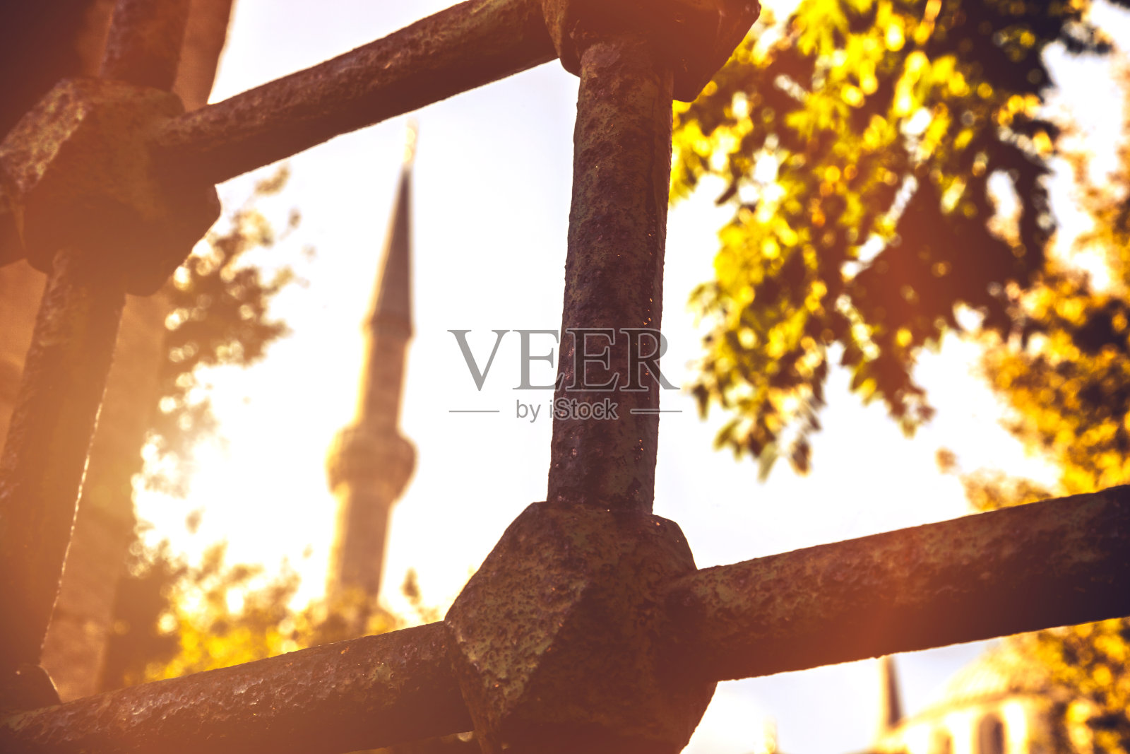 苏丹艾哈迈德卡米-蓝色清真寺在伊斯坦布尔照片摄影图片