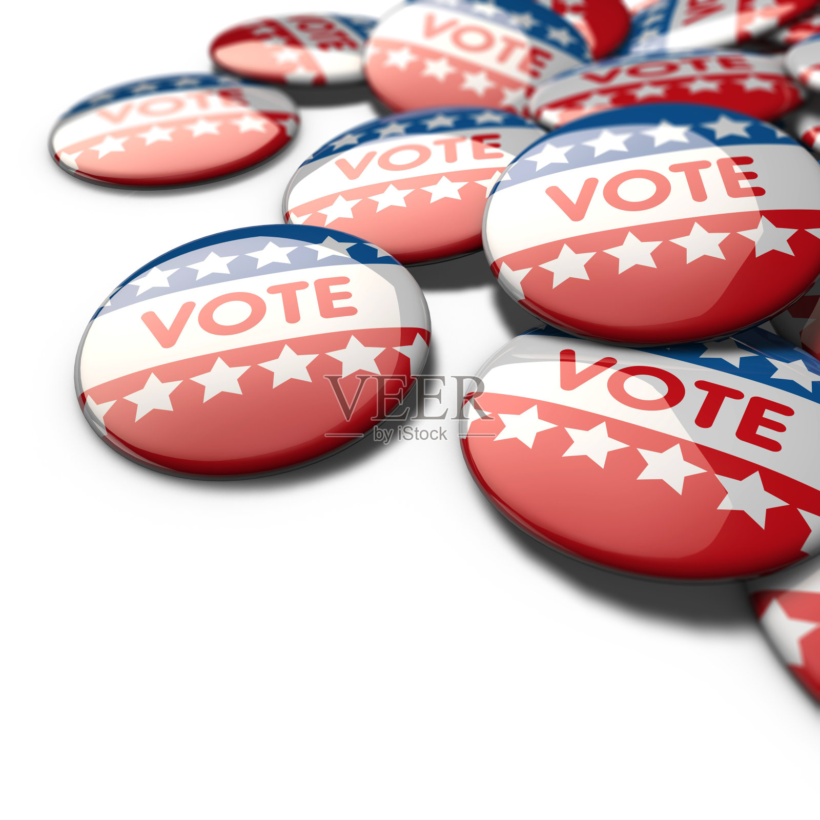美国大选投票徽章照片摄影图片