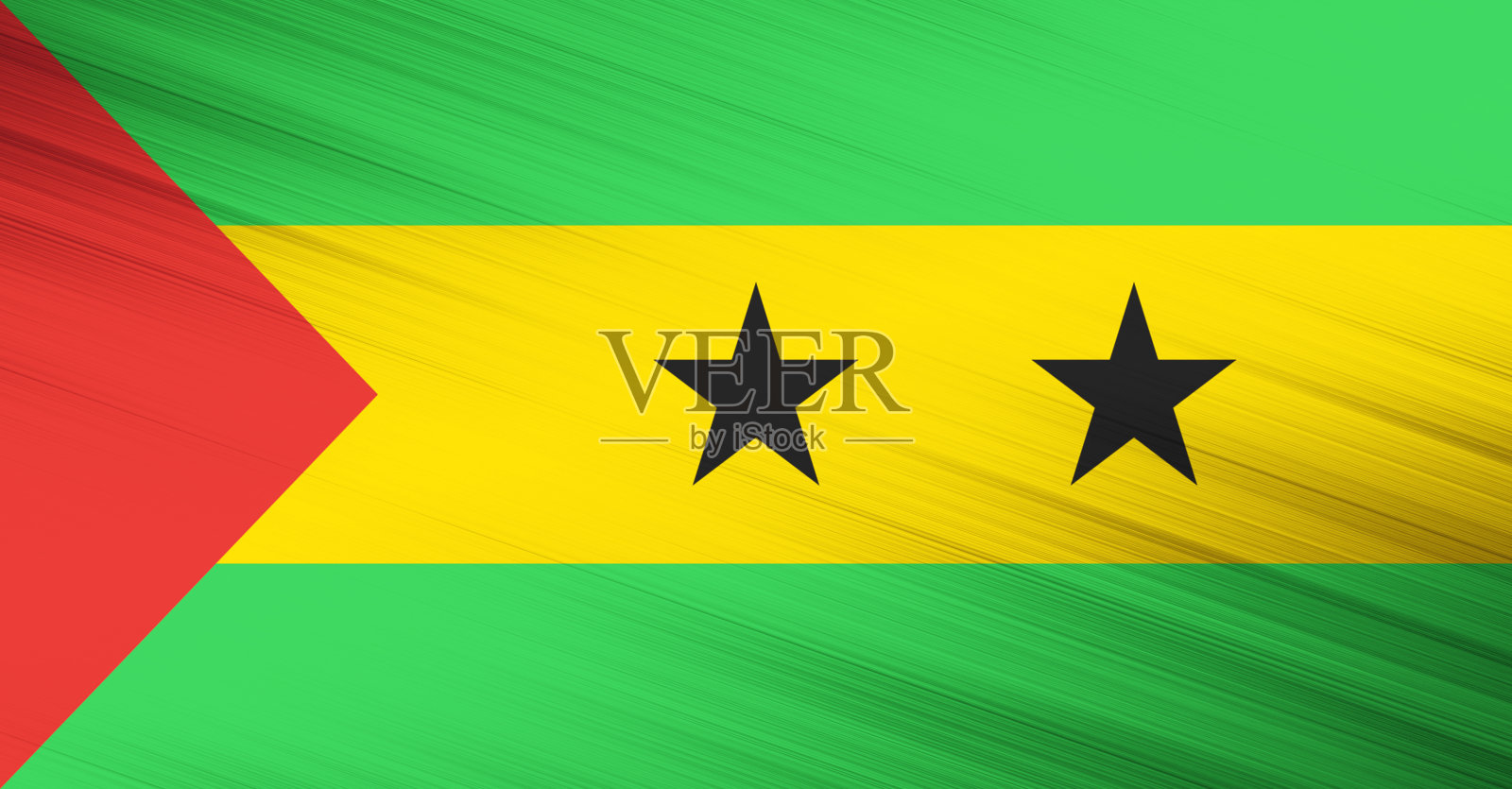 圣多美及普林西比国旗照片摄影图片