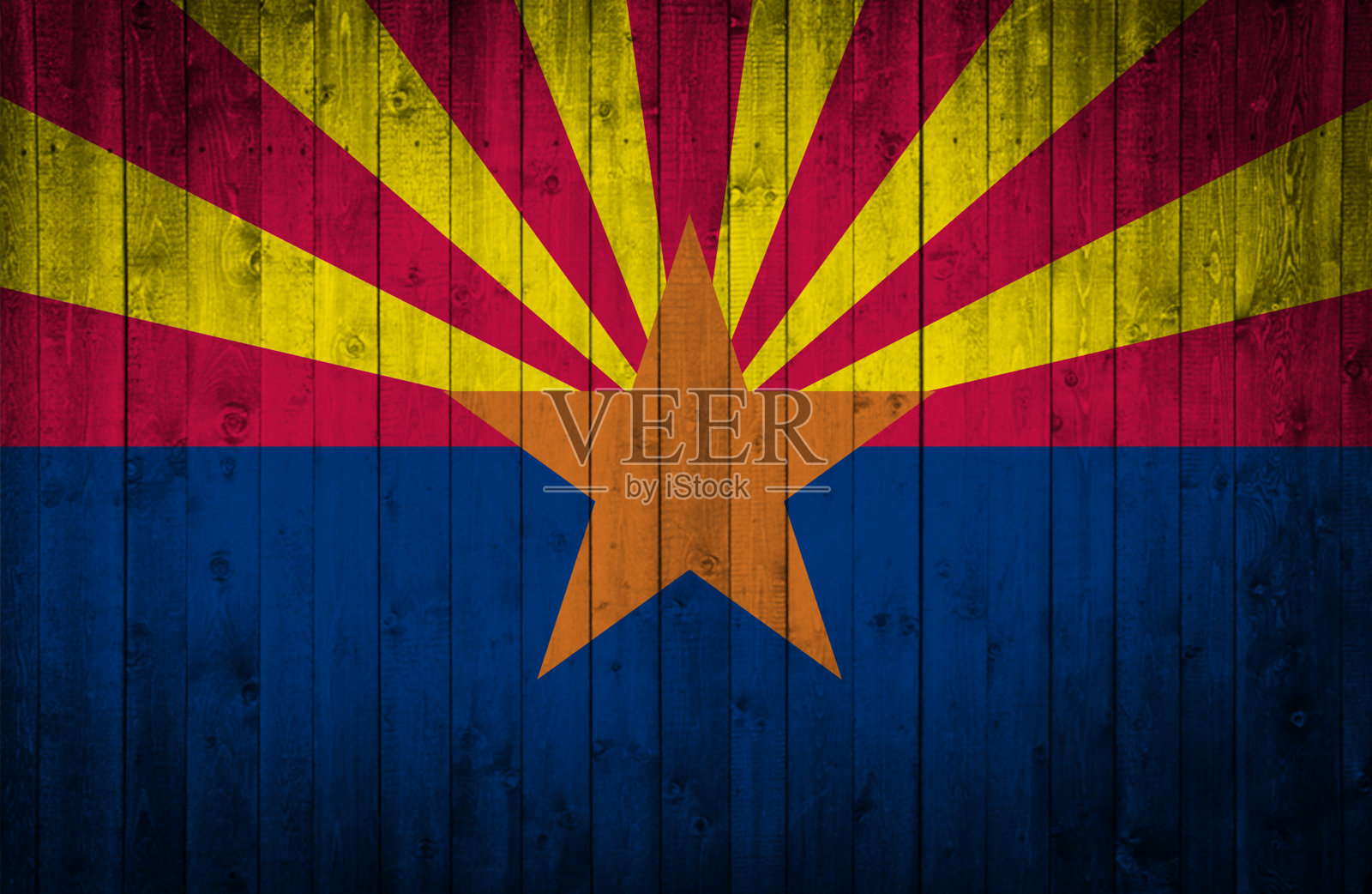 木制亚利桑那州国旗照片摄影图片