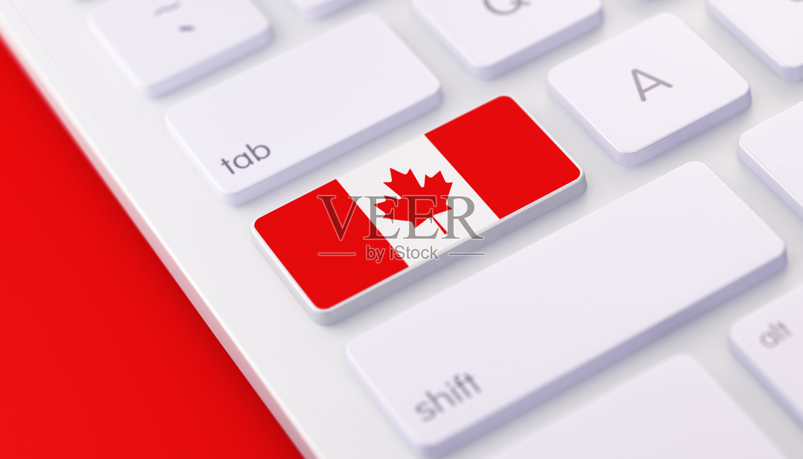 加拿大标志键盘按钮与选择焦点照片摄影图片