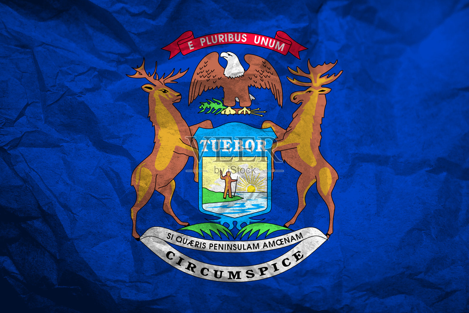 美国密歇根州国旗照片摄影图片