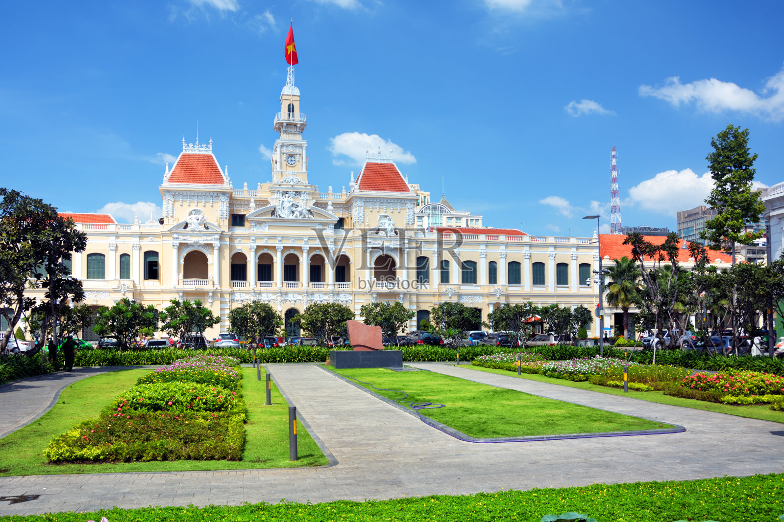 西贡市政厅照片摄影图片