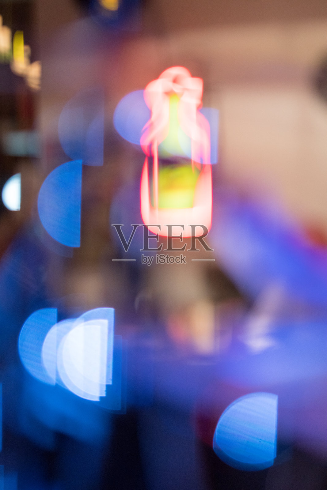 晚上灯光散景照片摄影图片