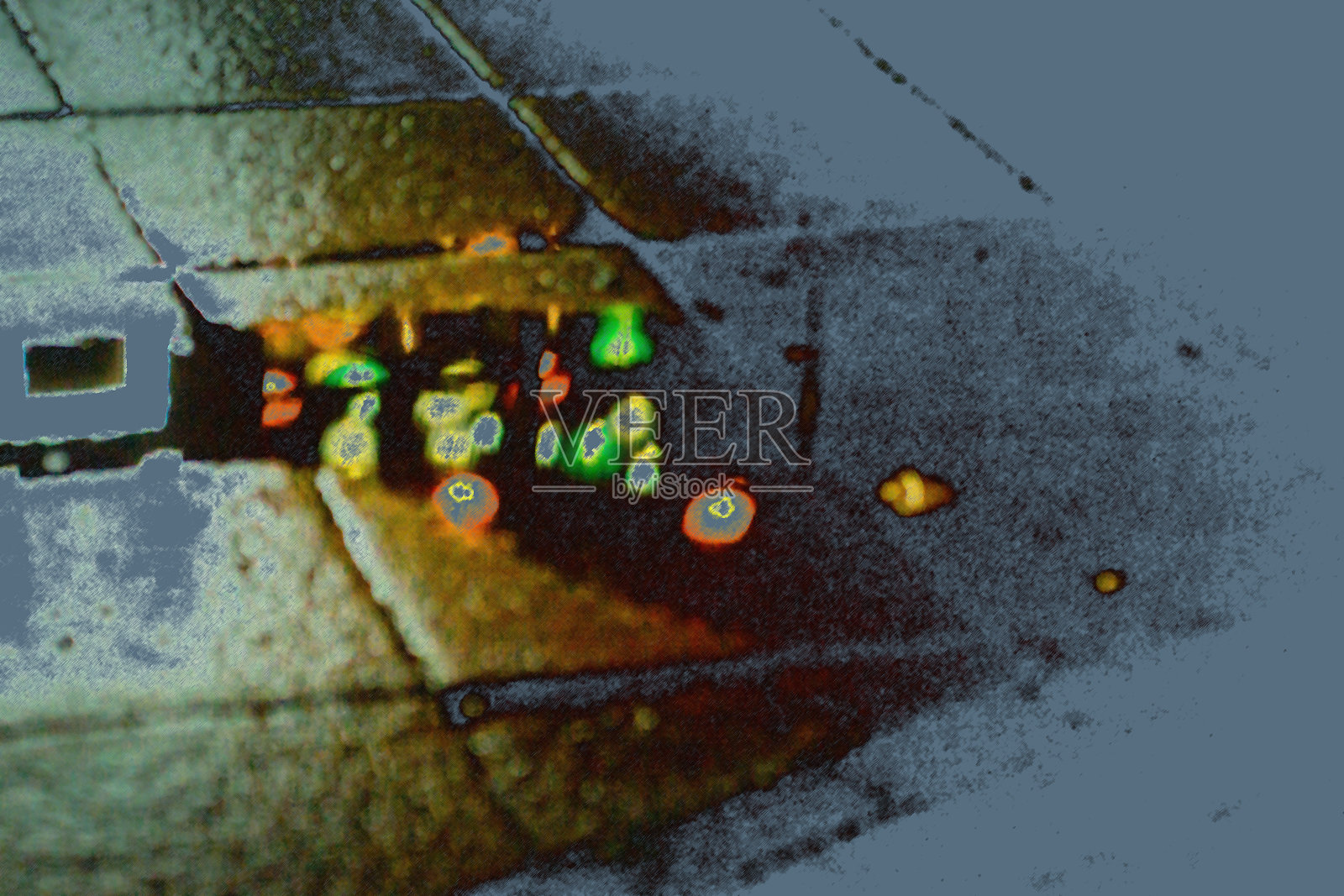 圣诞夜拍摄的布里斯托尔。照片摄影图片