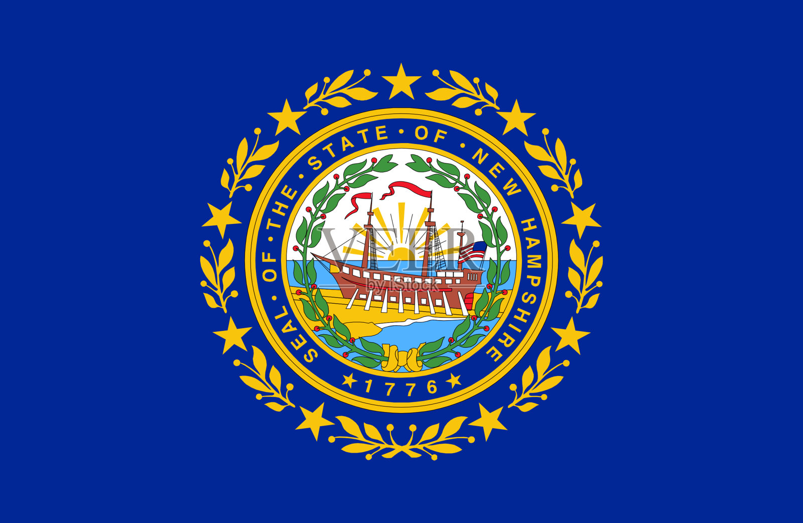 新罕布什尔州的平旗照片摄影图片