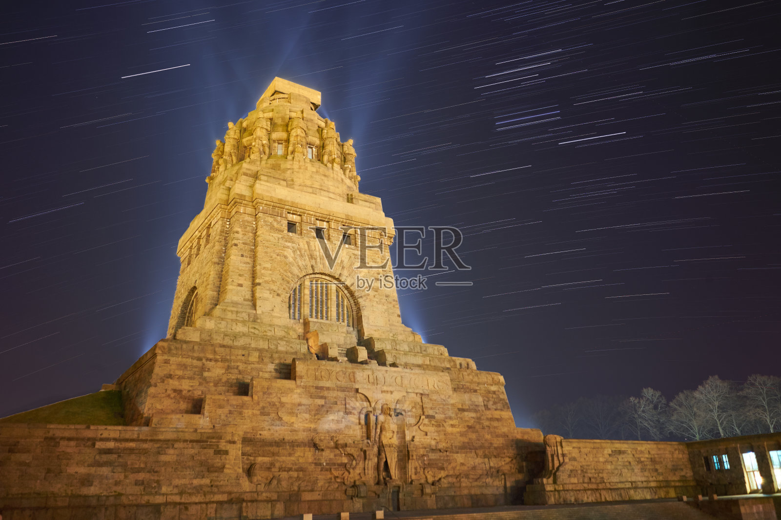 星迹在战争的国家纪念- Völkerschlachtdenkmal照片摄影图片