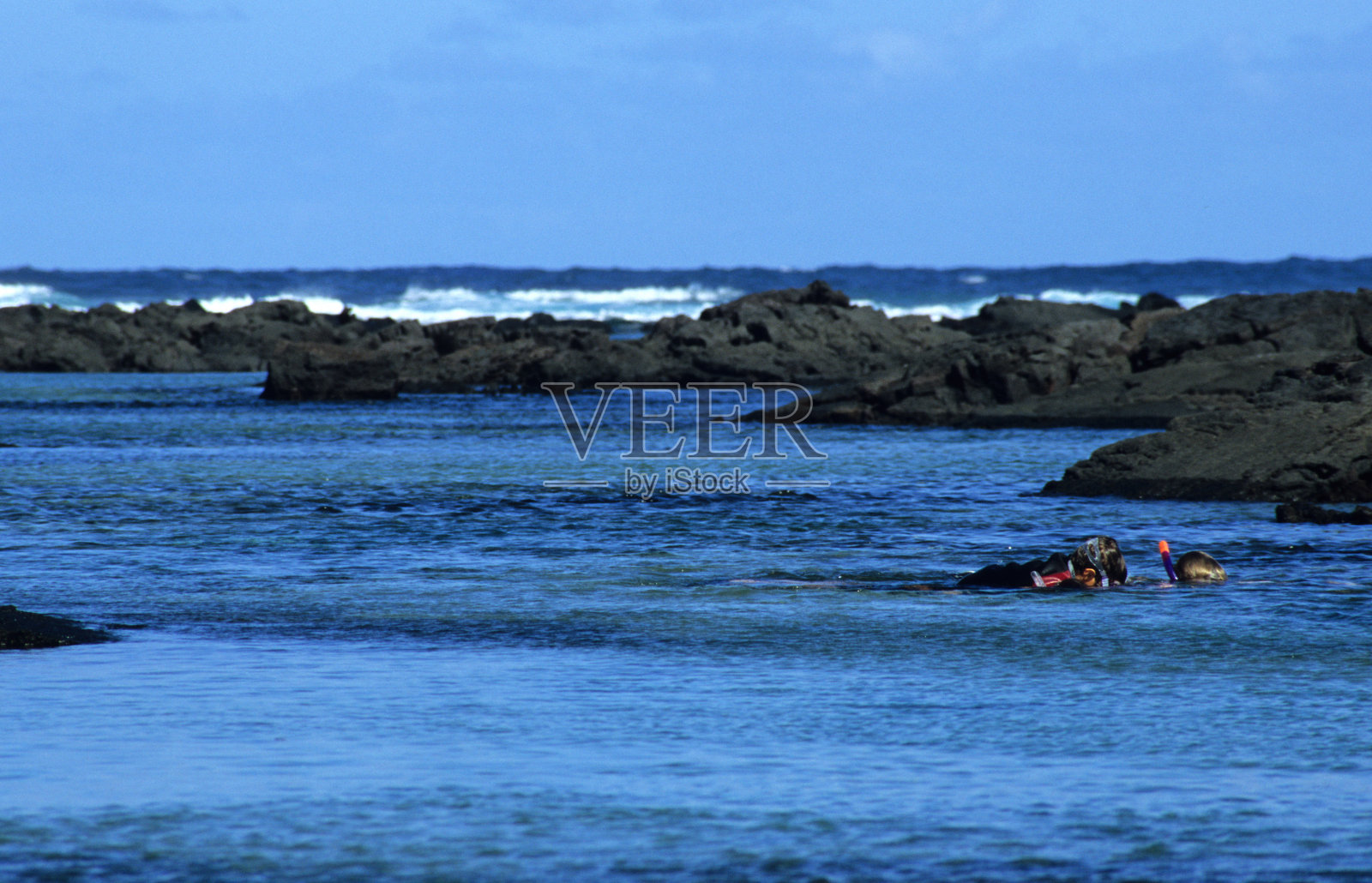 Snorkling在夏威夷照片摄影图片