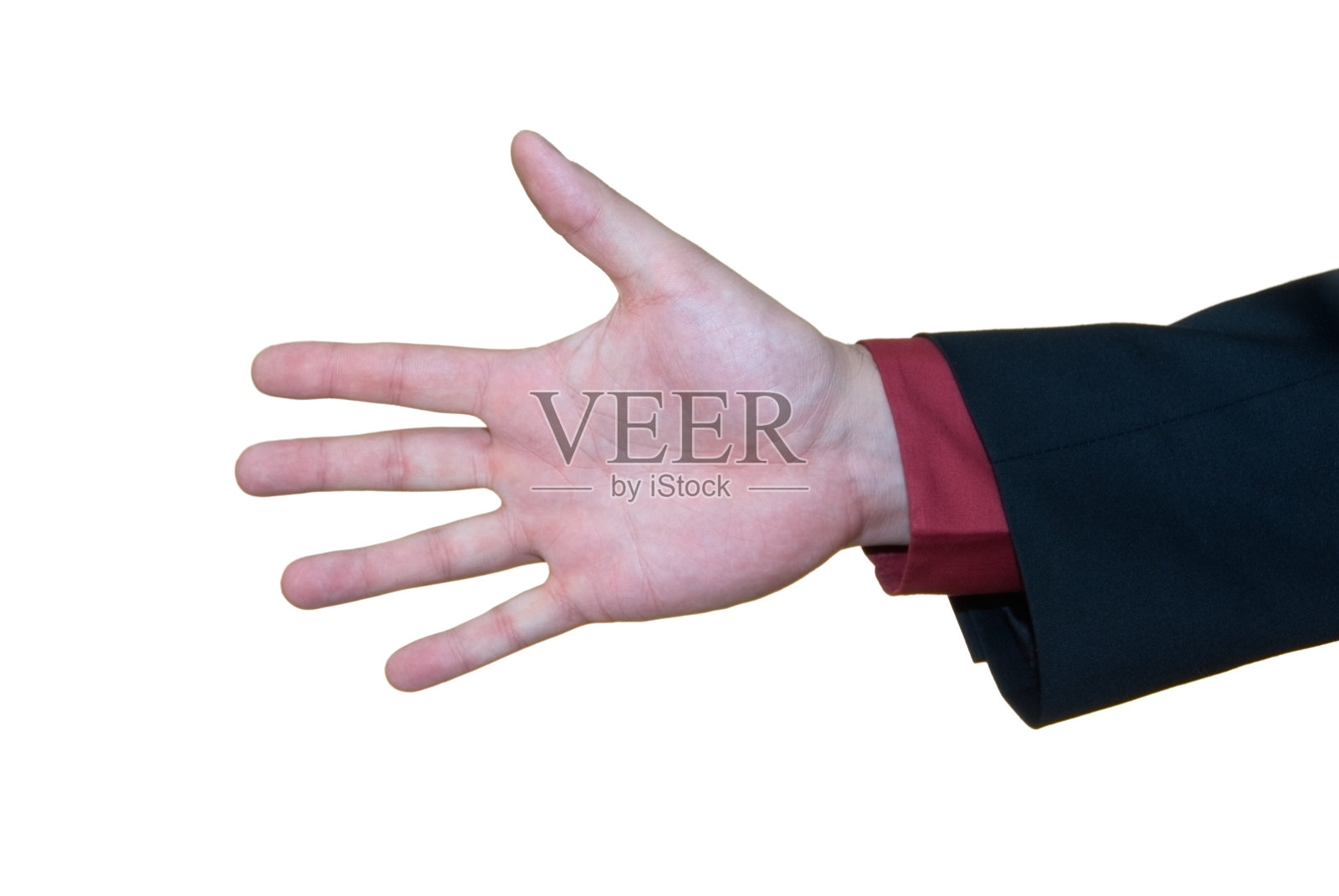 五根手指在白色背景上照片摄影图片