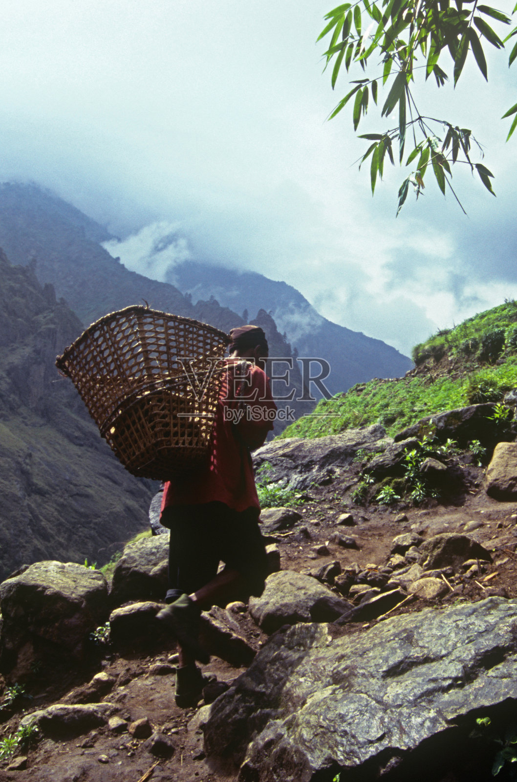 喜马拉雅夏尔巴人照片摄影图片