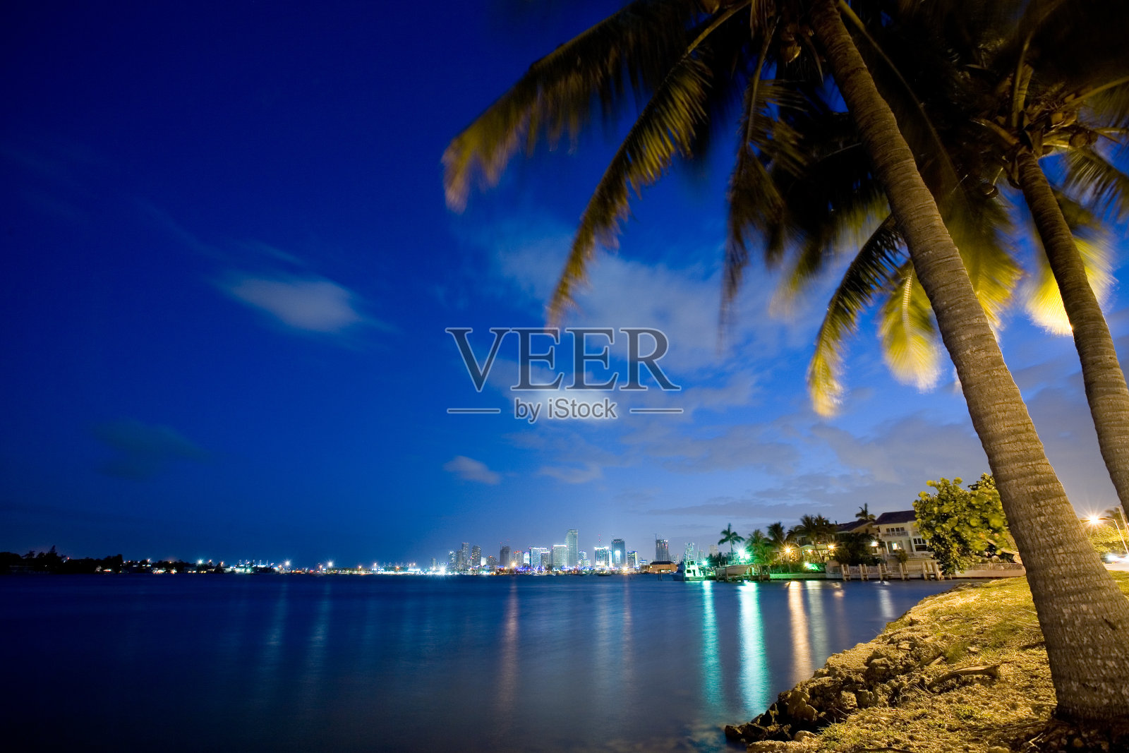 迈阿密星光岛海滩照片摄影图片