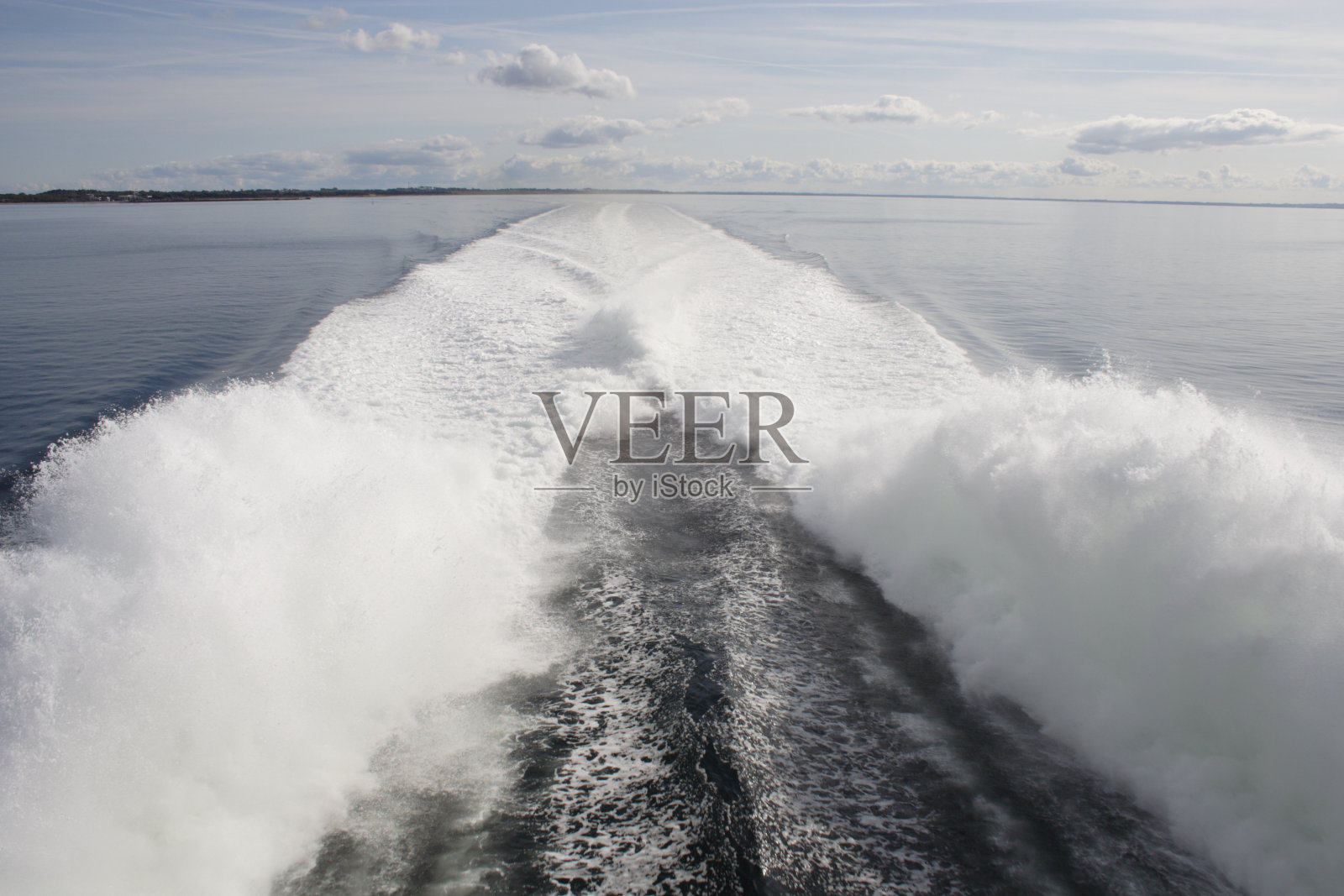 渡船尾流照片摄影图片