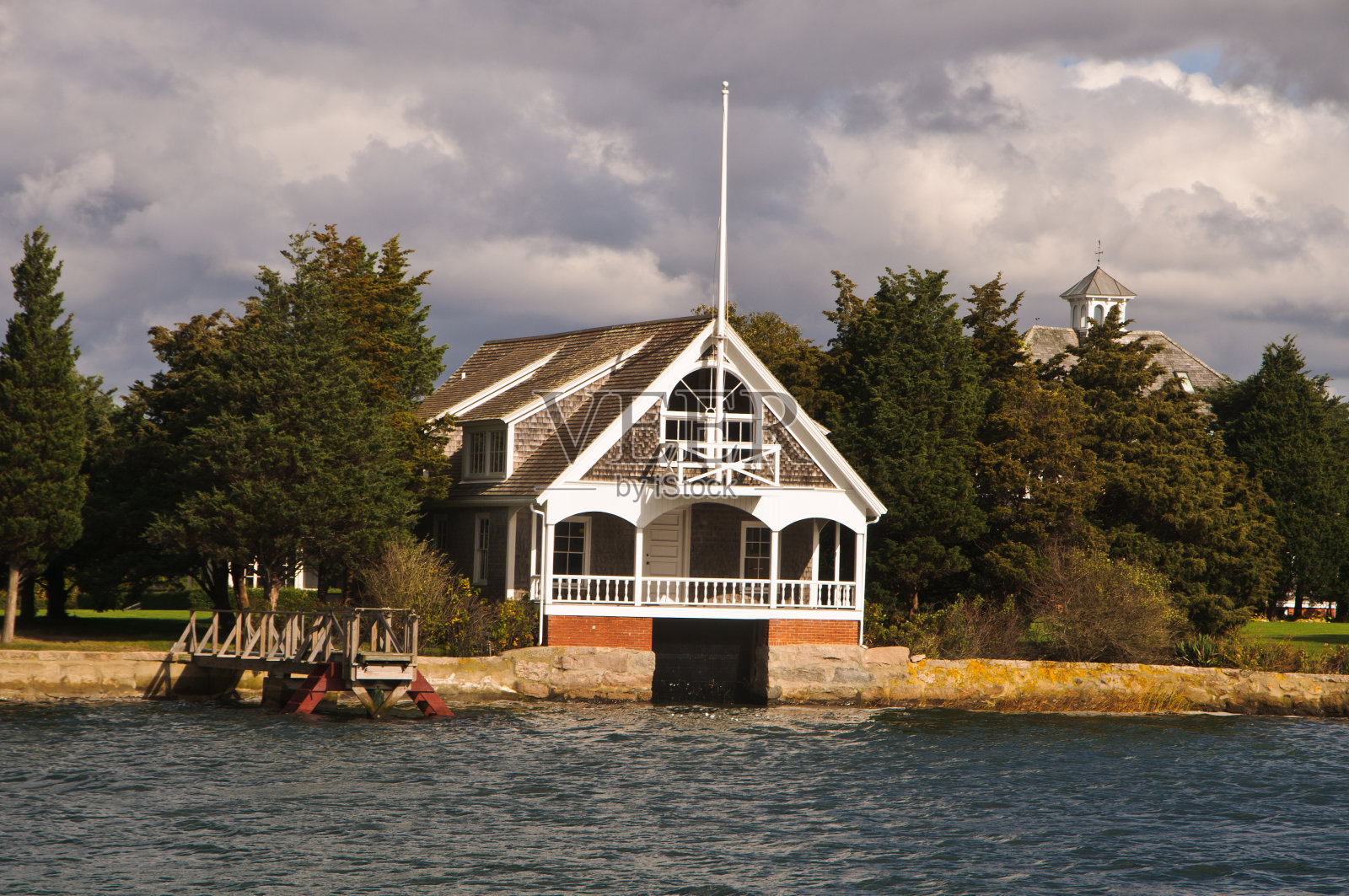 小海湾的房子照片摄影图片