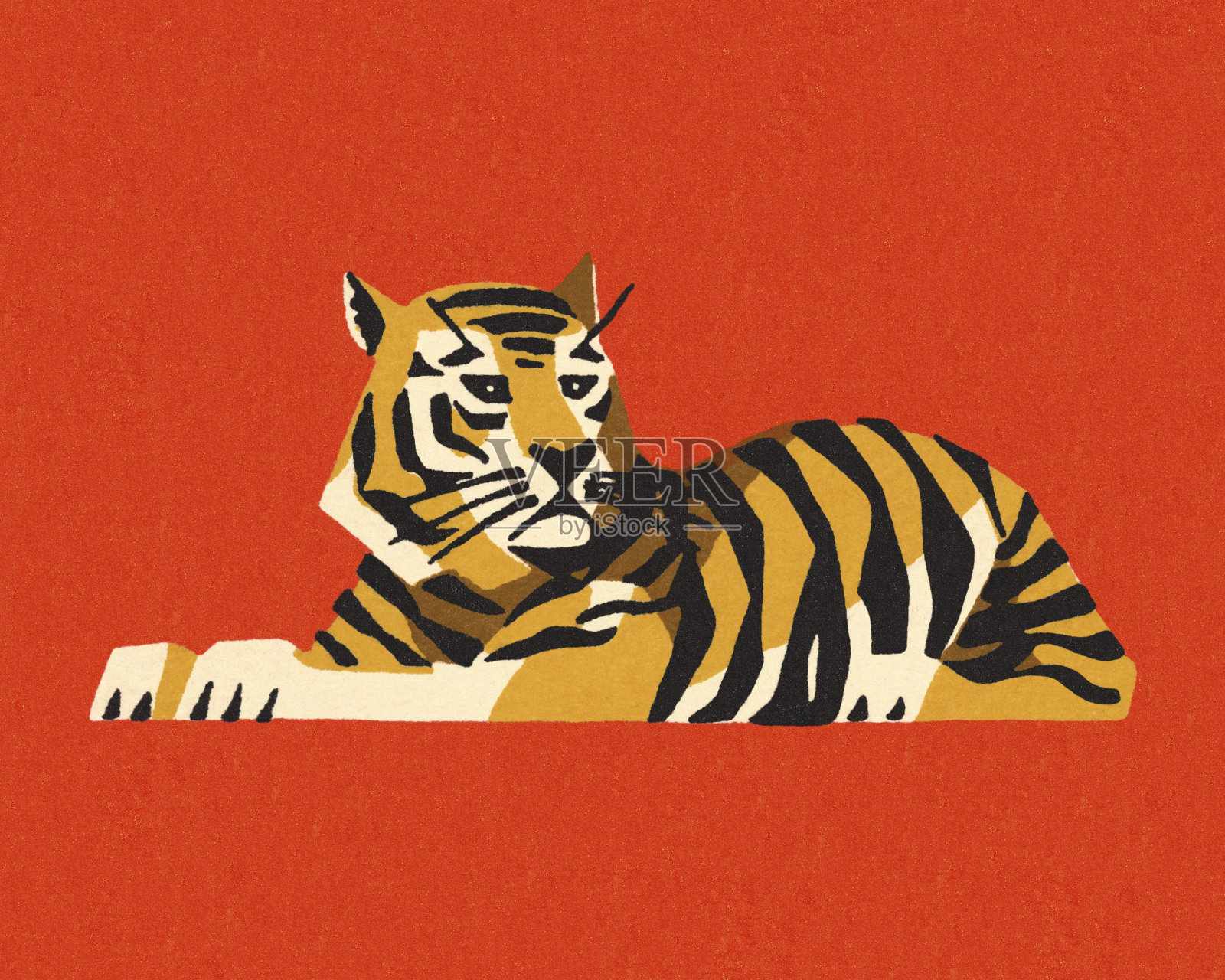 老虎插画图片素材