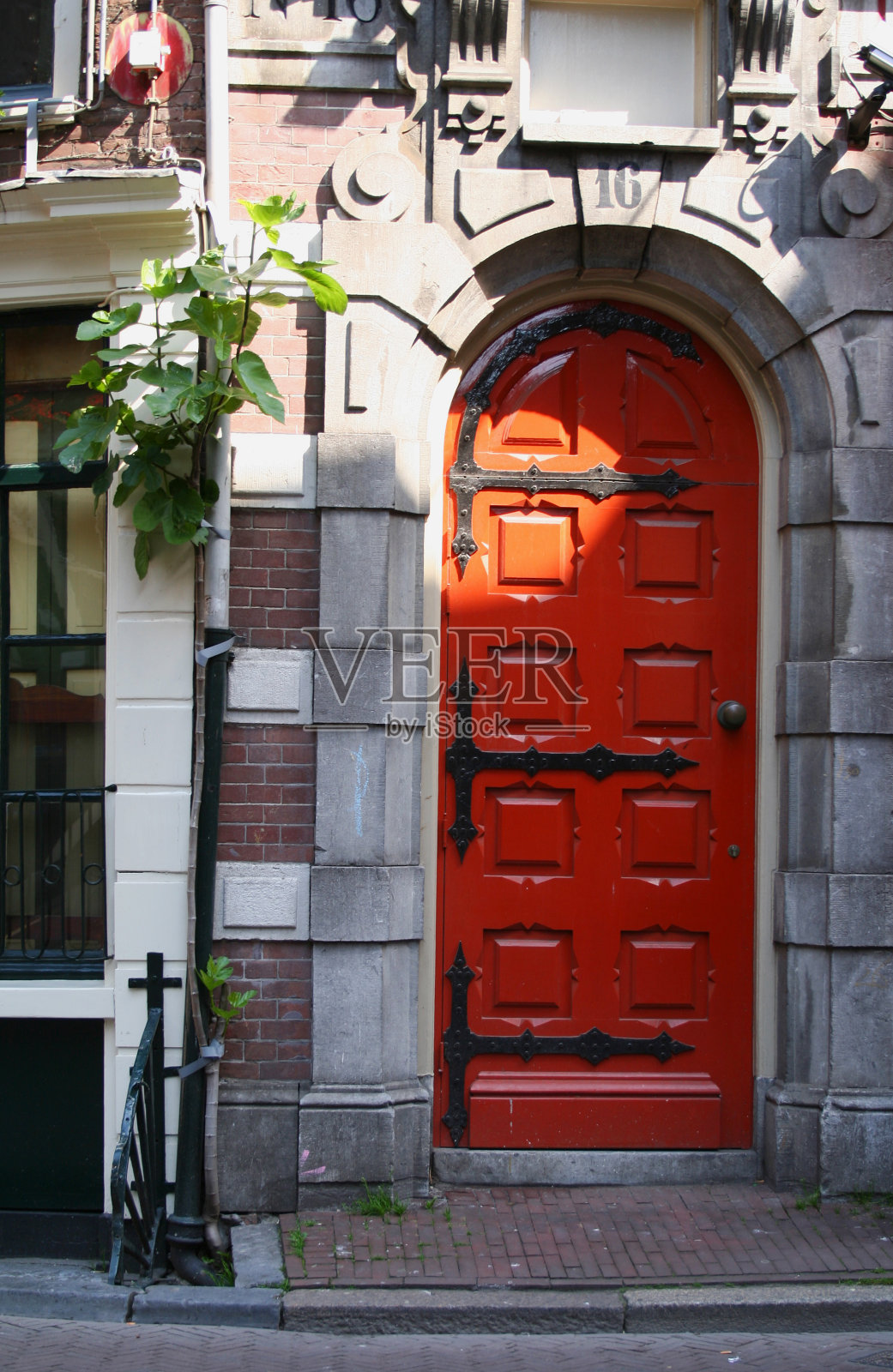 橙色的荷兰门照片摄影图片