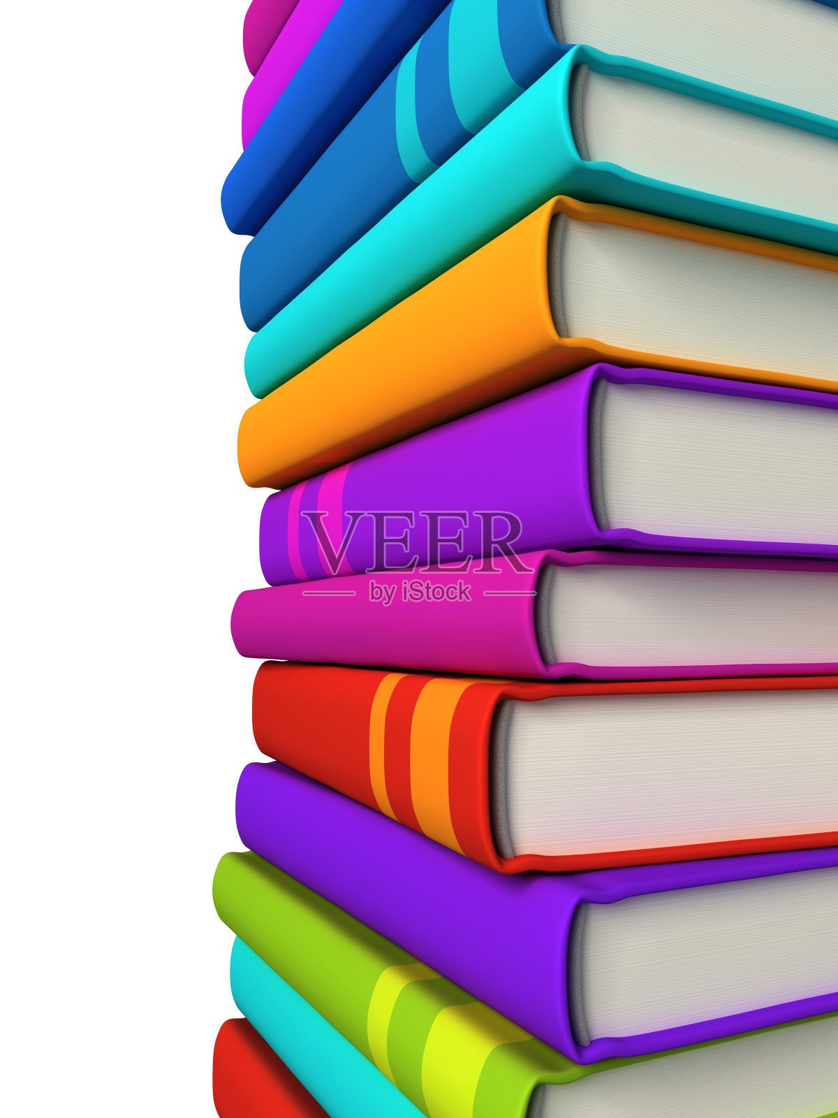 白纸上的一堆书照片摄影图片