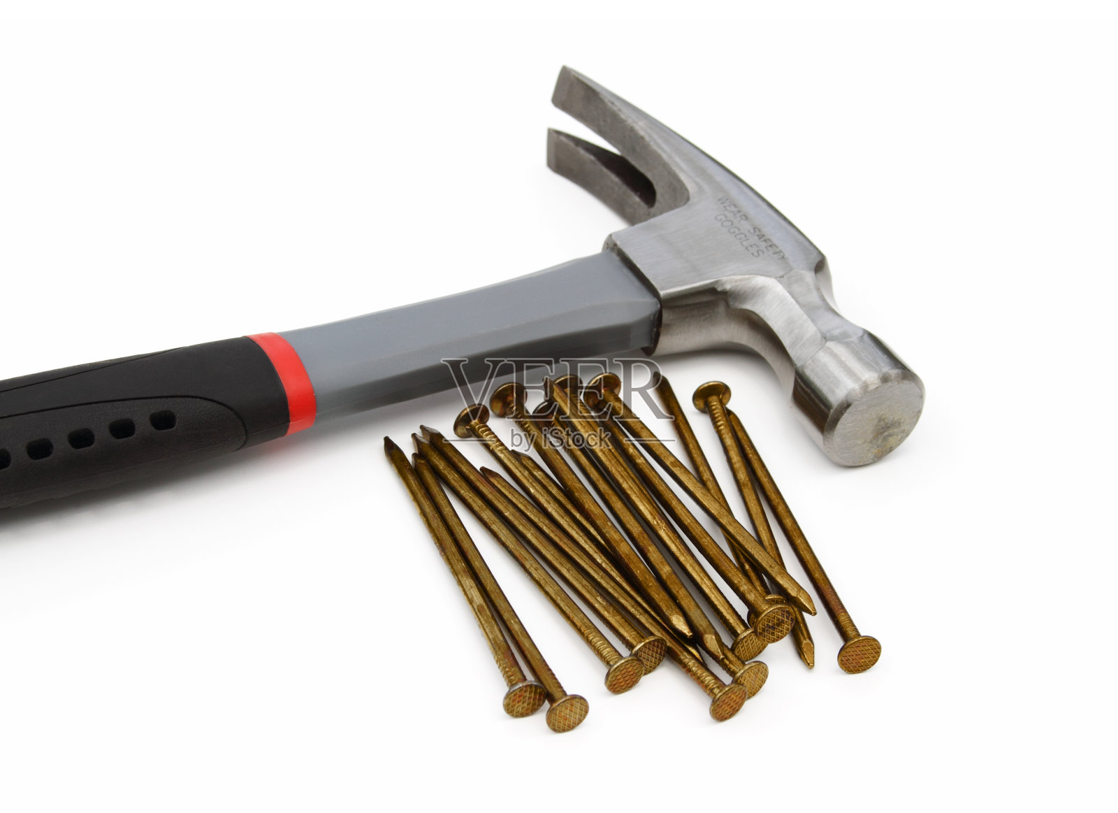 用钉子敲白的照片摄影图片