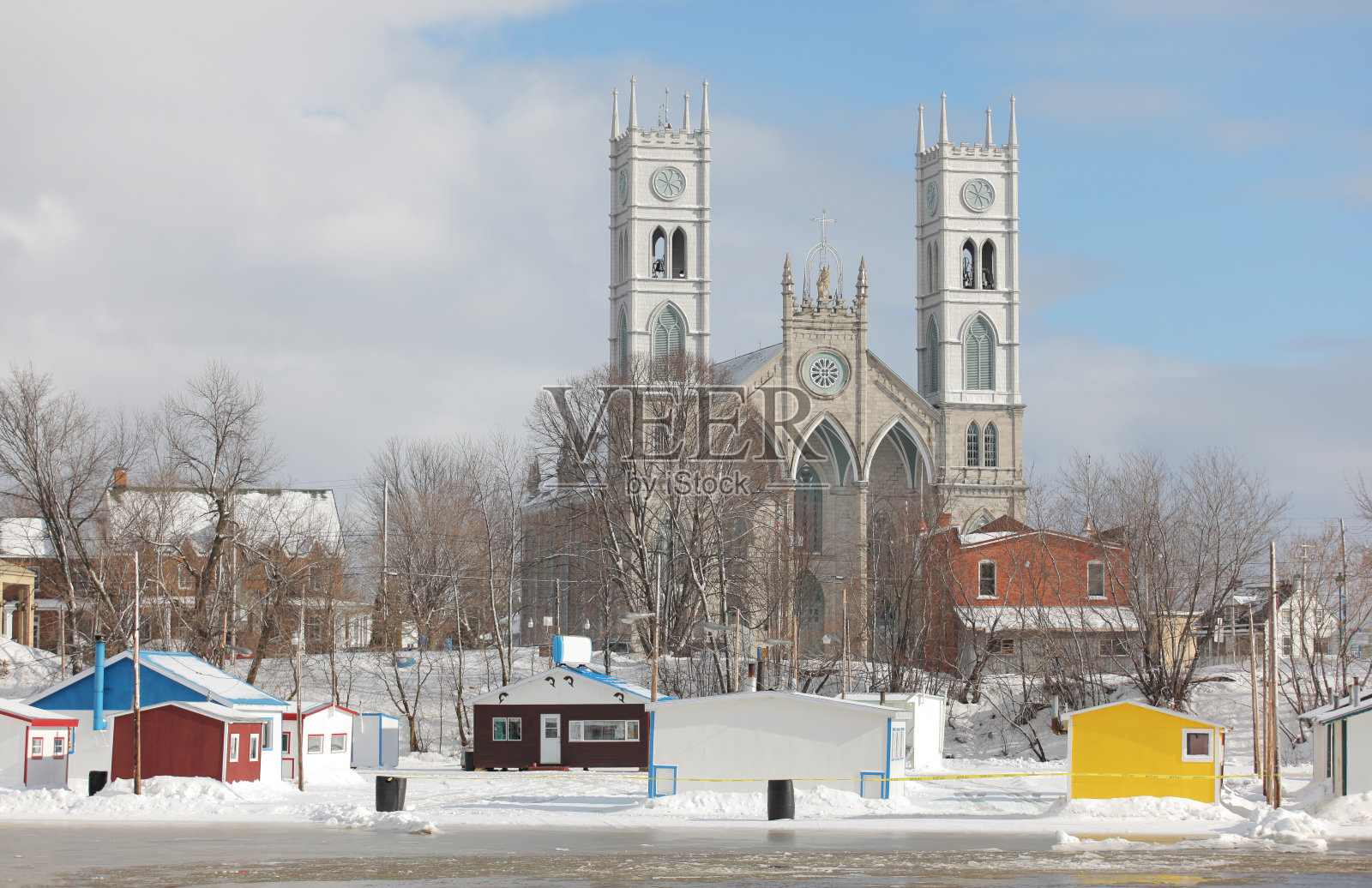 冰渔村照片摄影图片
