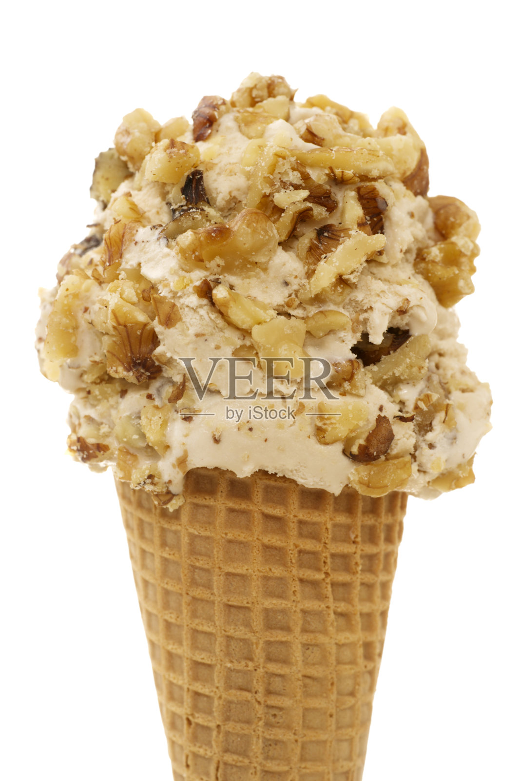 核桃蛋卷冰淇淋照片摄影图片
