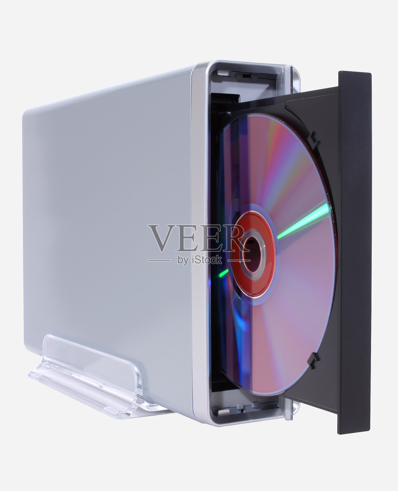 外部DVD驱动器与路径照片摄影图片