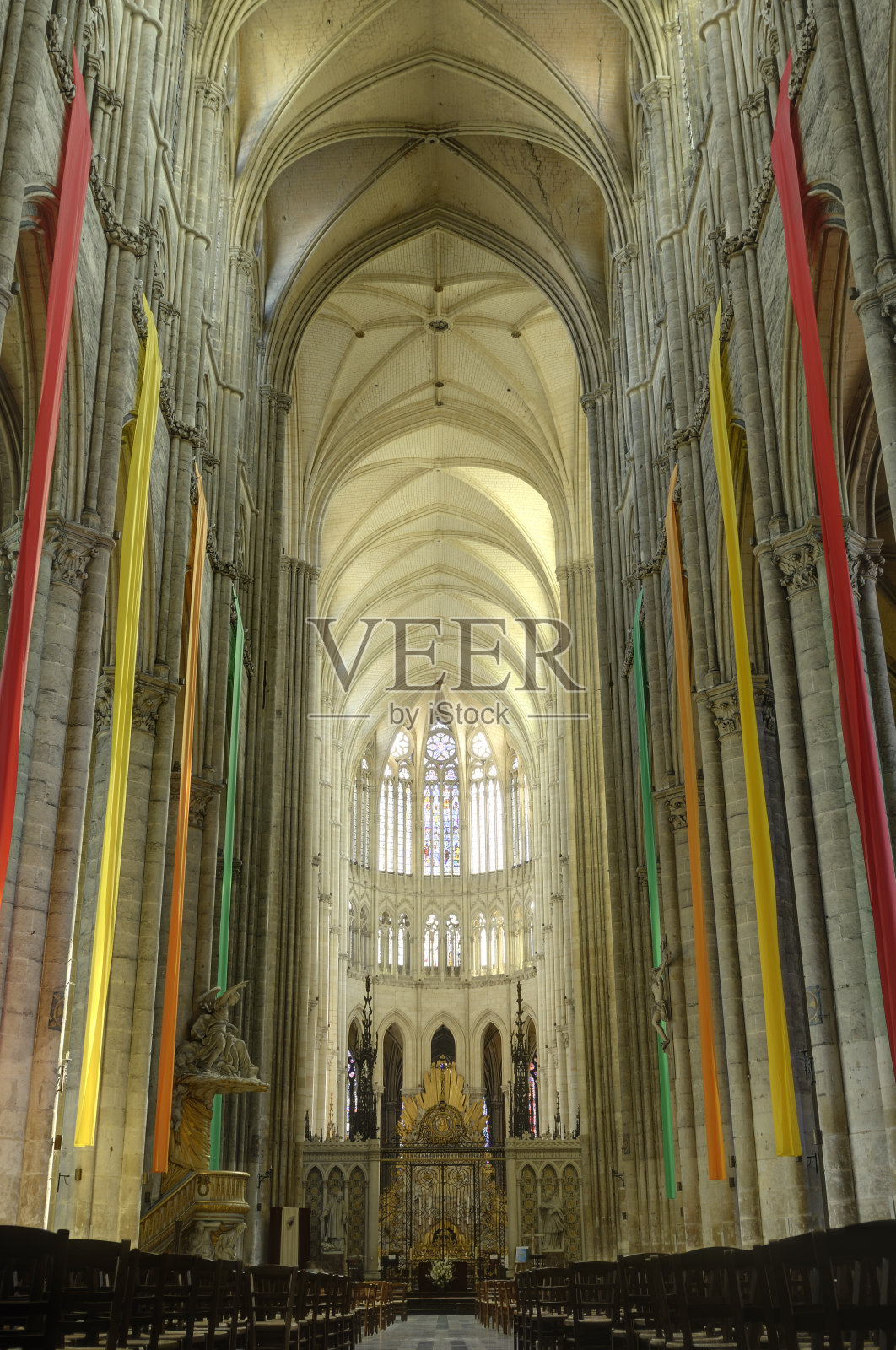 HDR的亚眠大教堂照片摄影图片