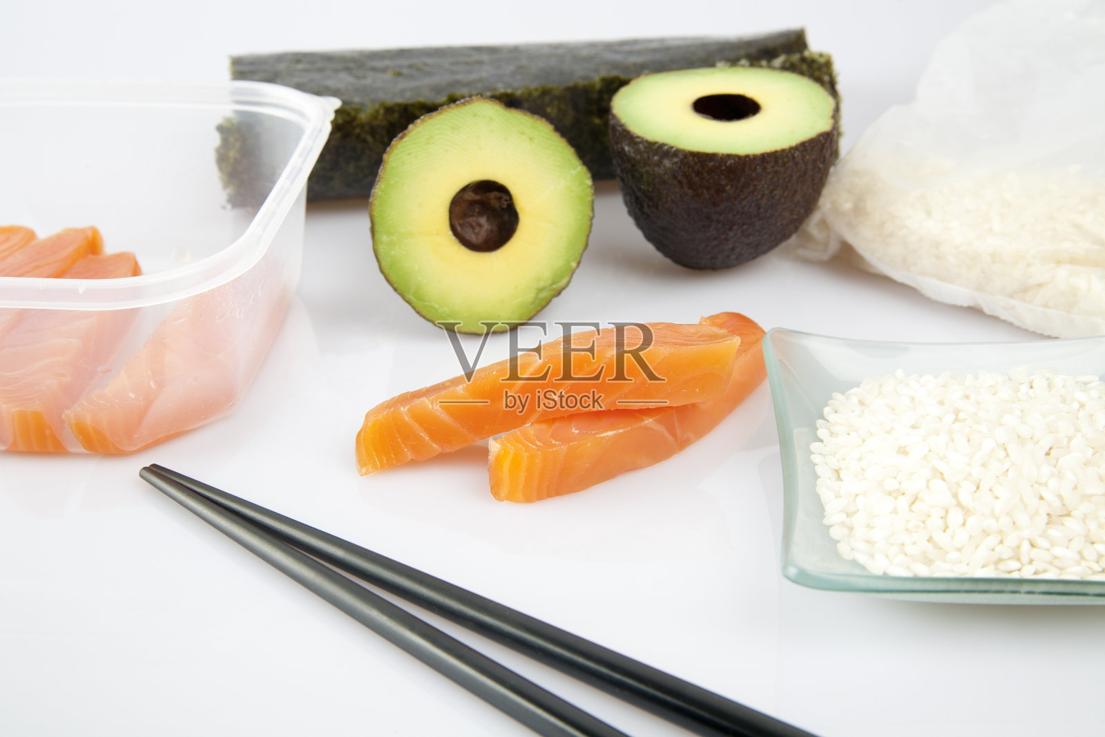 成分的寿司照片摄影图片