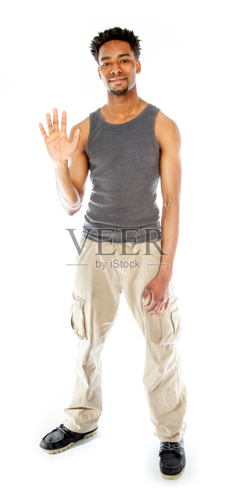 非裔美国人在摄影棚拍摄照片摄影图片