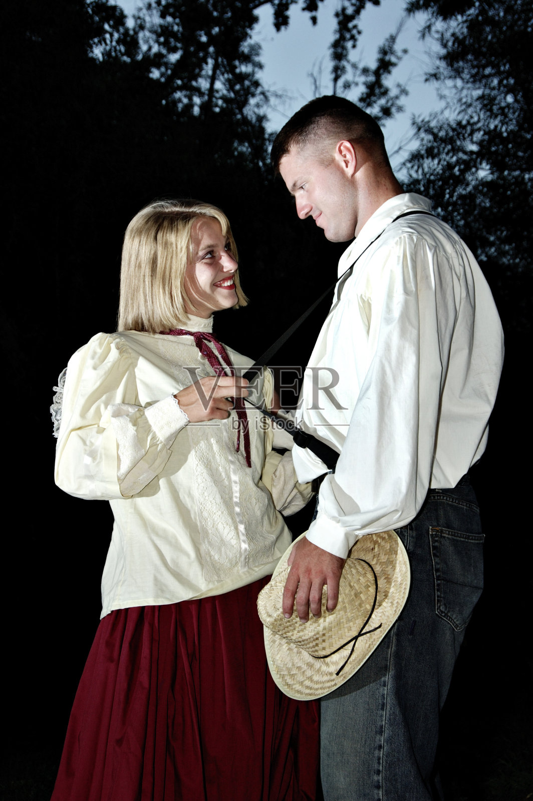 老式的调情照片摄影图片