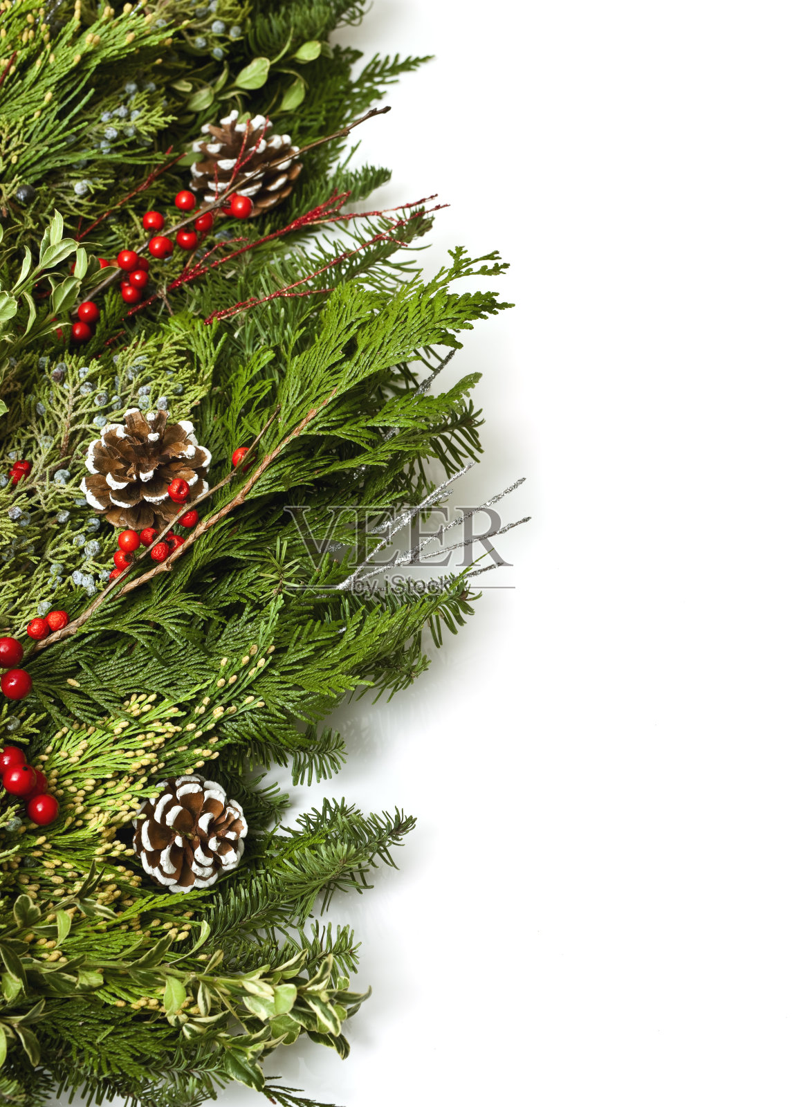 圣诞花环照片摄影图片