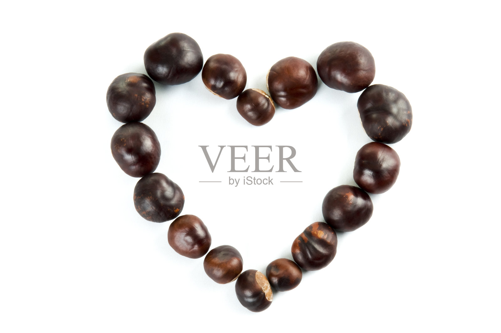 白色的栗心。照片摄影图片