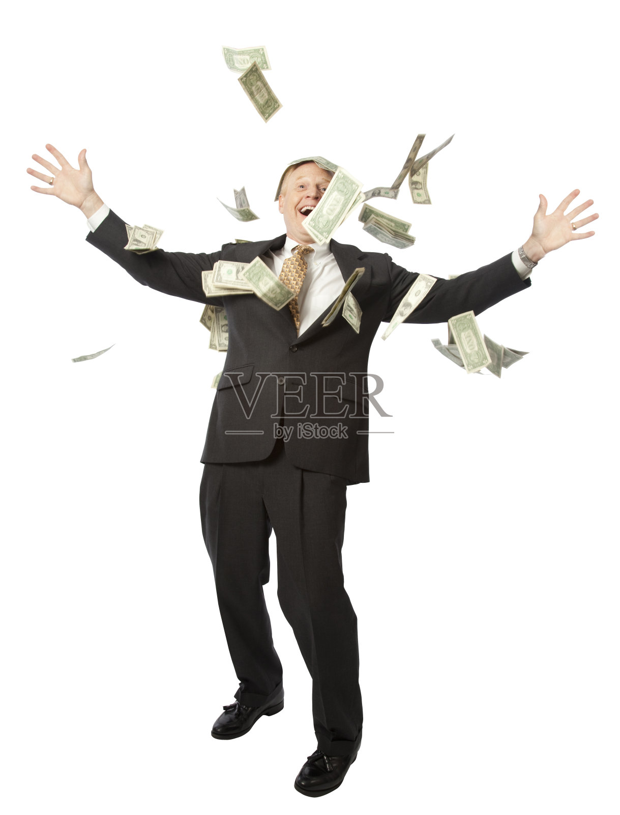 商人用金钱照片摄影图片