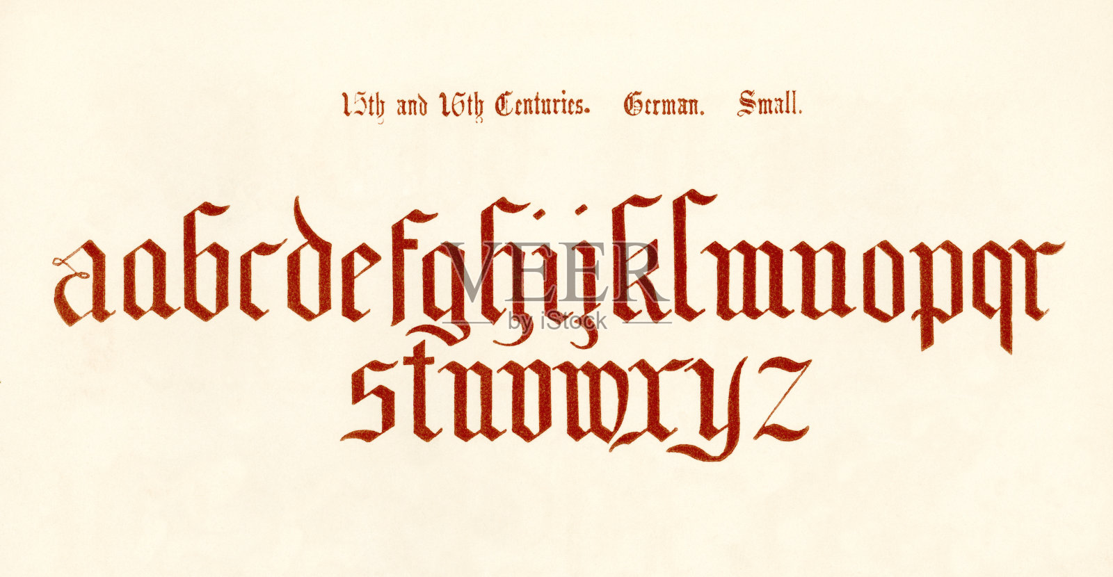 15 -16世纪德语的小写字母插画图片素材