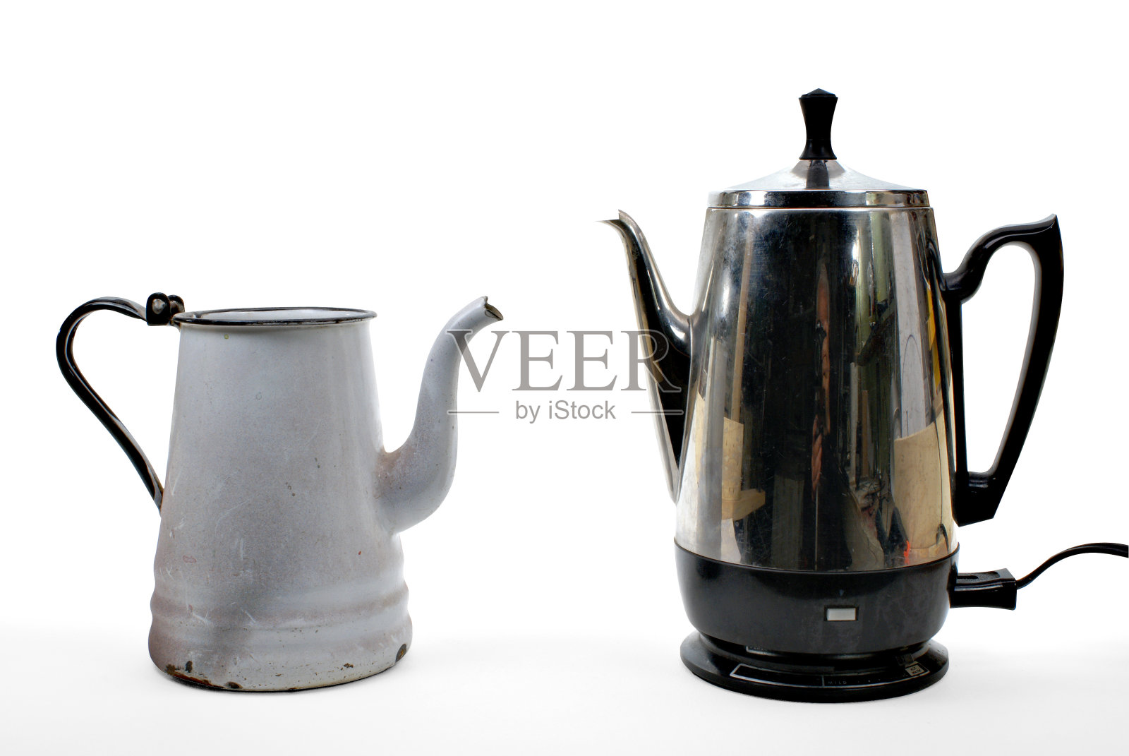 新老咖啡机照片摄影图片