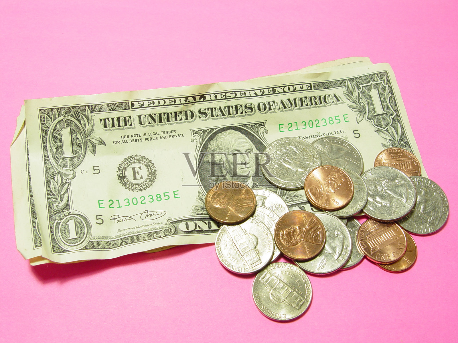 美元和美分照片摄影图片