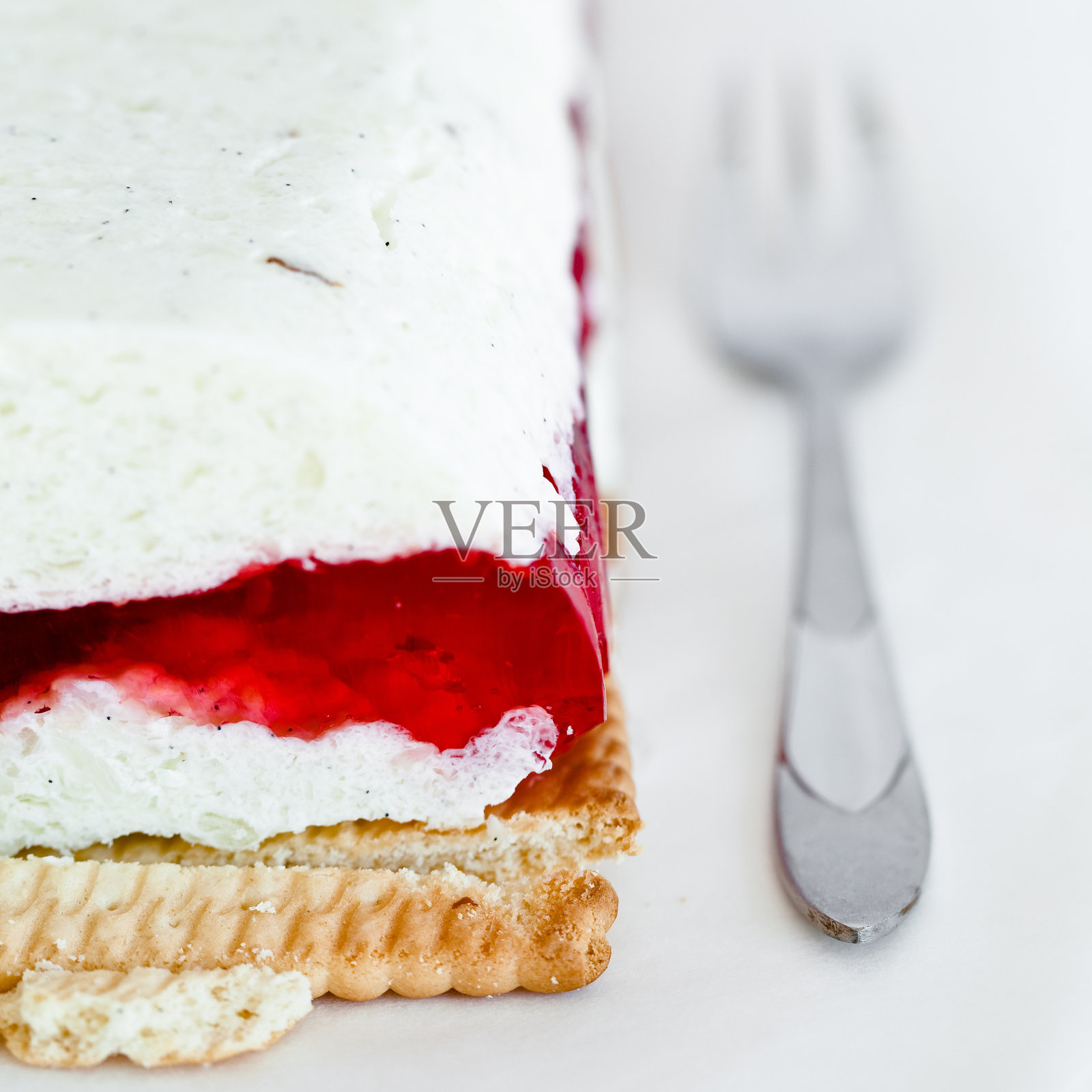 芝士蛋糕和果冻照片摄影图片