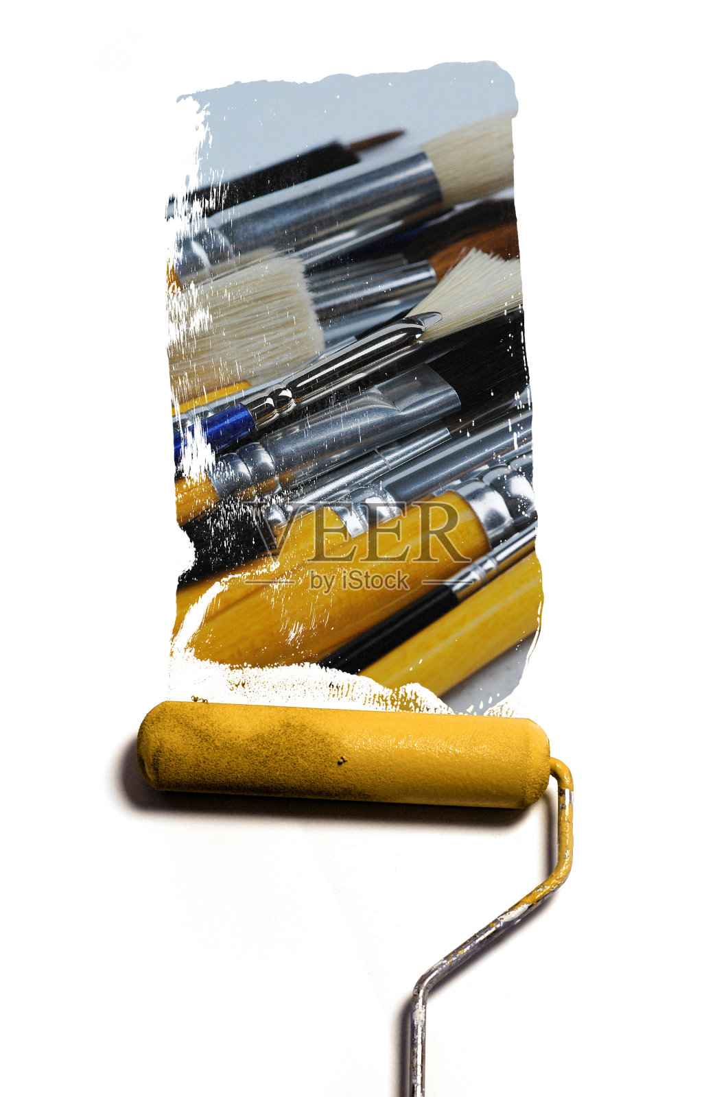 油漆滚筒的概念照片摄影图片