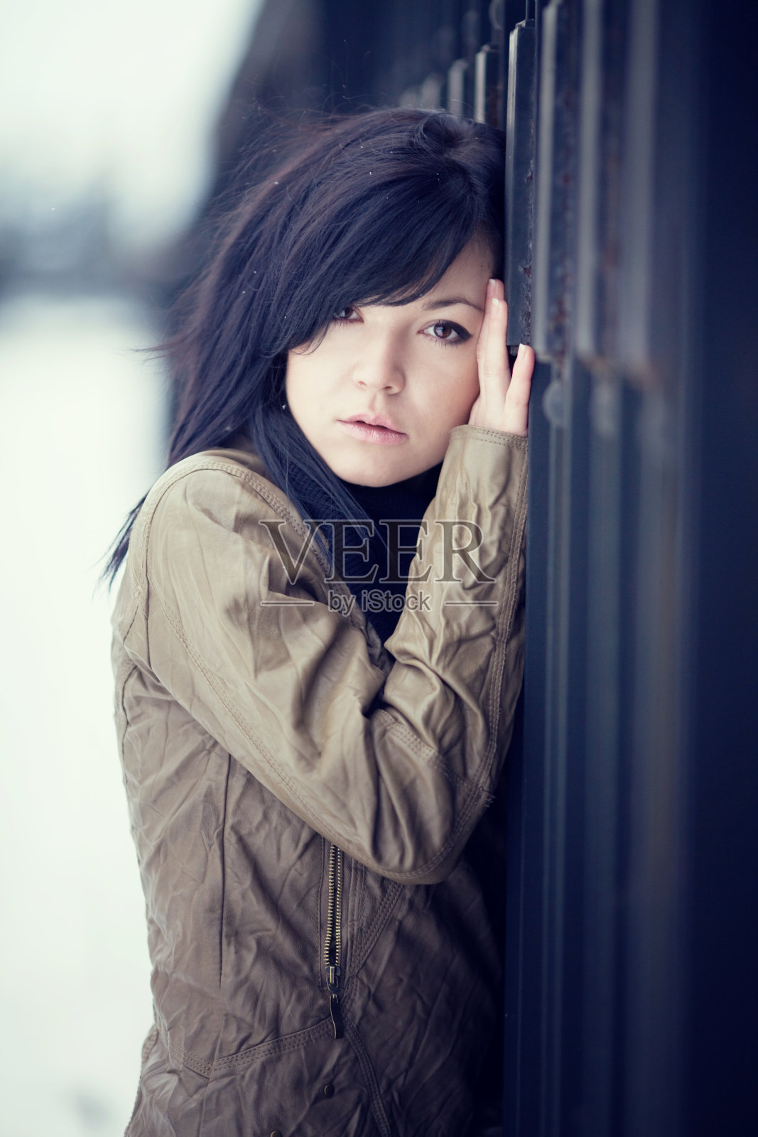 冬天的肖像照片摄影图片