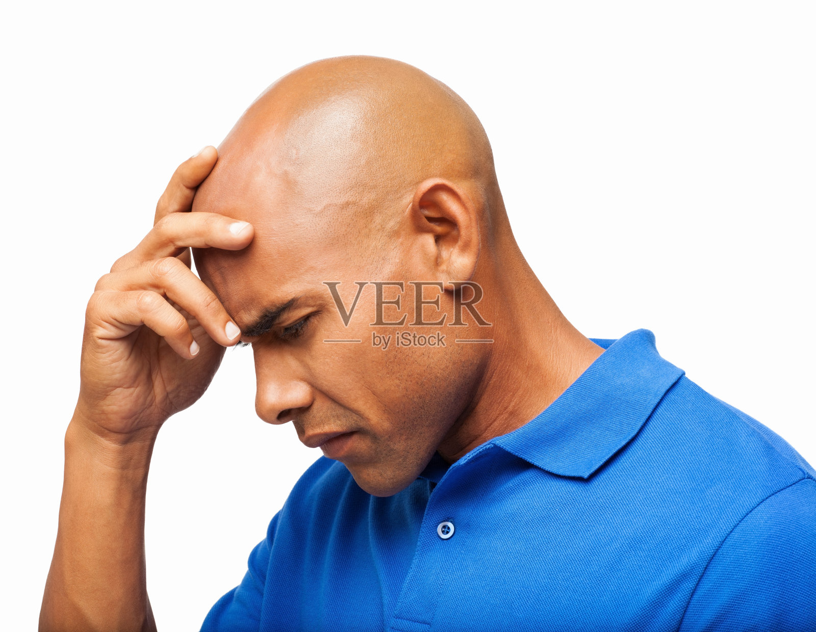 紧张的年轻人-孤立照片摄影图片