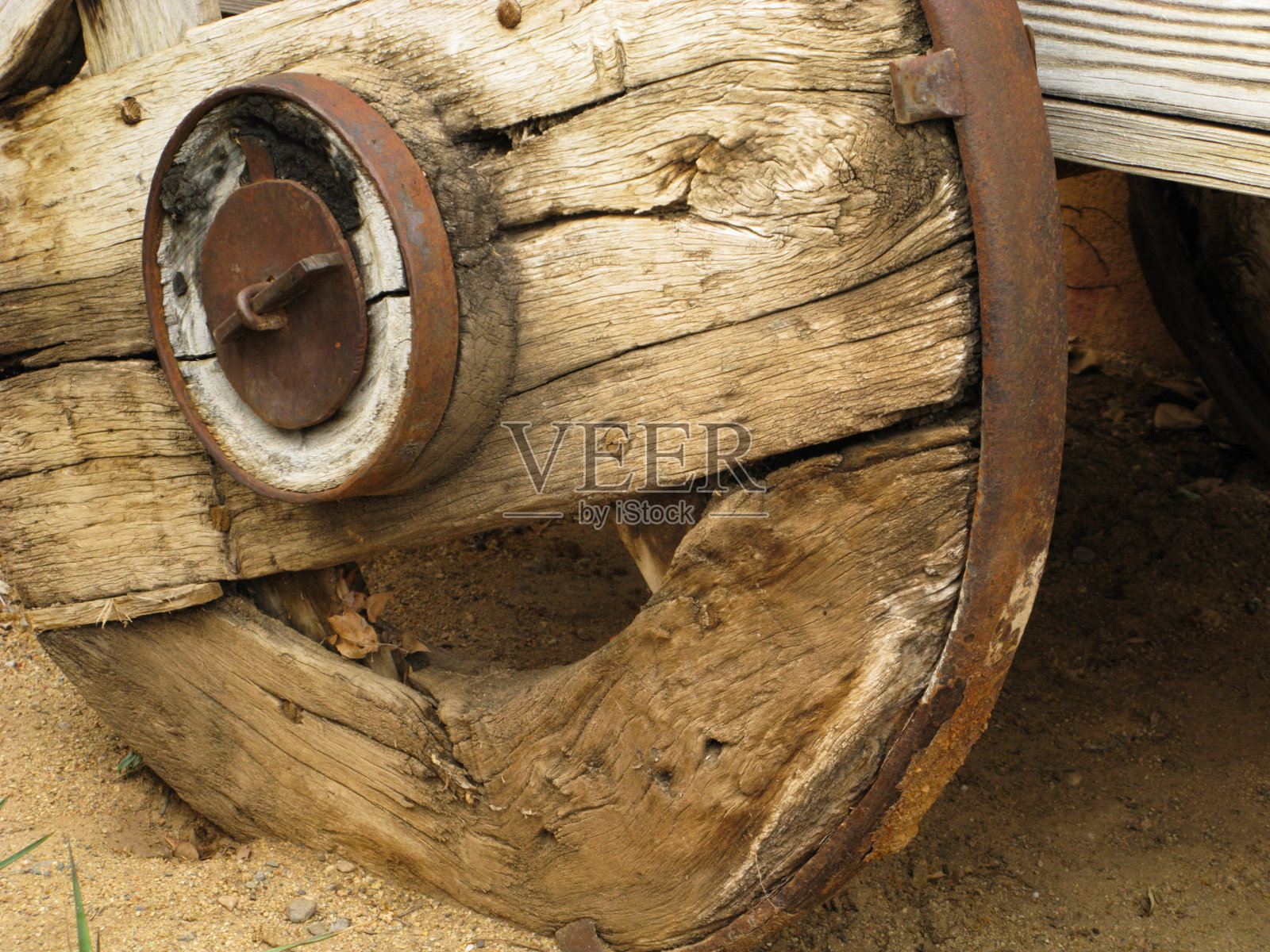 先锋木马车轮照片摄影图片