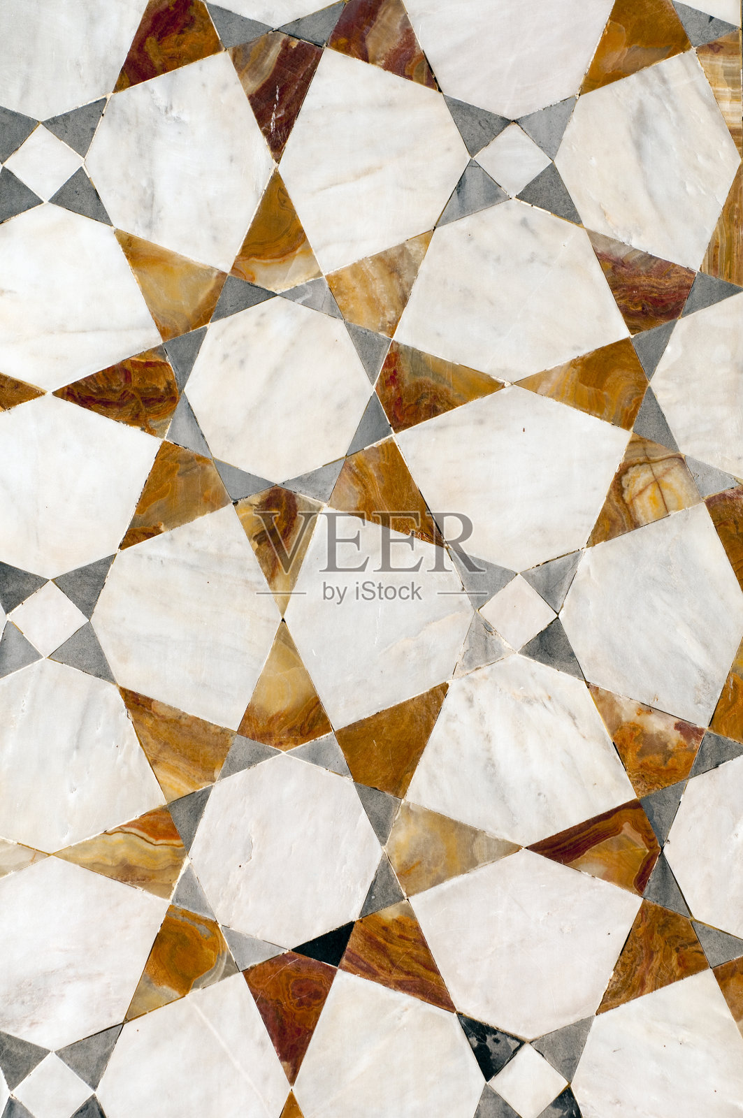 叙利亚大马士革Umayyad清真寺墙上的伊斯兰图案照片摄影图片